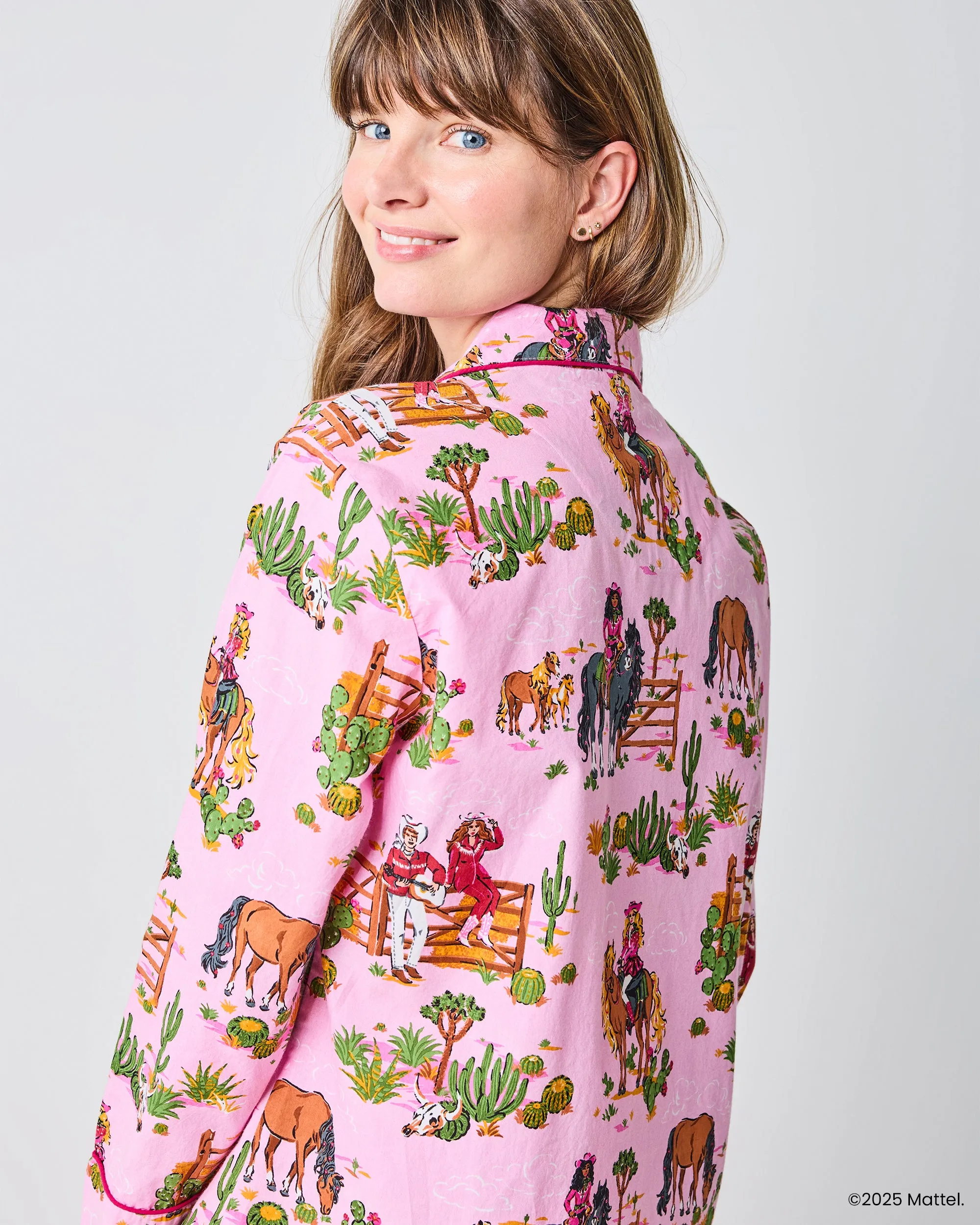 Barbie™ + Printfresh Western Barbie - Long PJ Set - Cowgirl Pink sold by Printfresh product image thumbnail 5