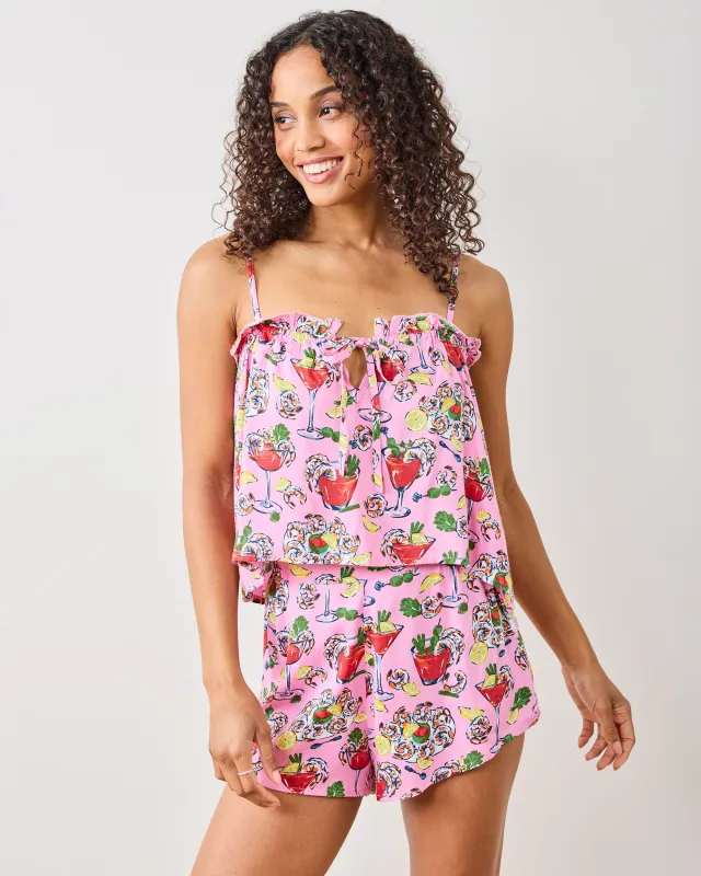 Shrimp Cocktail - Eco Satin Sydney Set - Parlor Pink sold by Printfresh