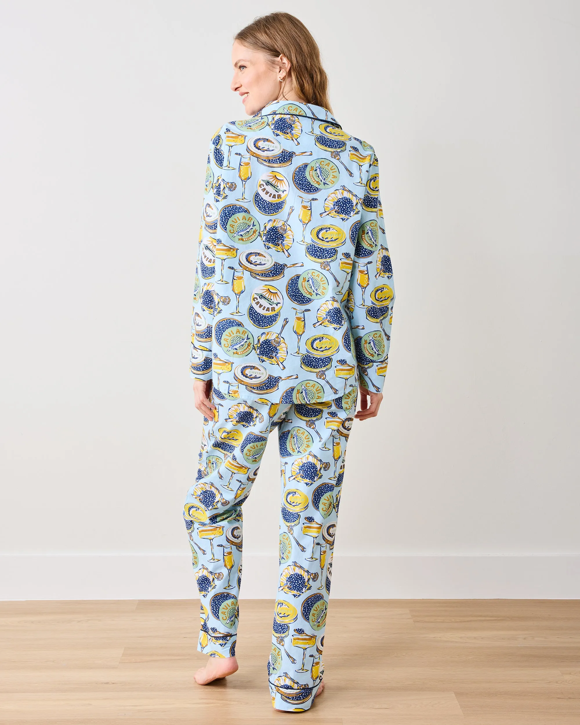 Champagne & Caviar - Tall Long PJ Set - Pale Blue sold by Printfresh product image thumbnail 4