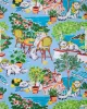 Mediterranean Meow - Quilted Pouch - Amalfi Blue sold by Printfresh