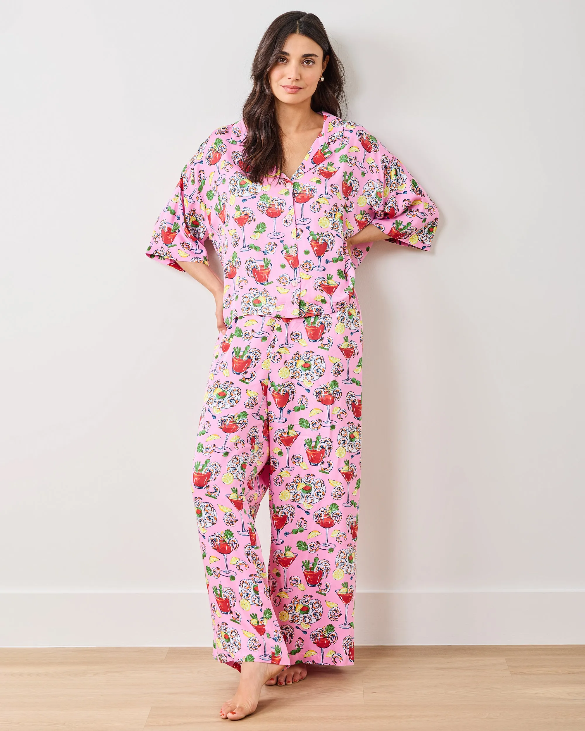 Shrimp Cocktail - Tall Eco Satin Wildest Dream Set - Parlor Pink sold by Printfresh