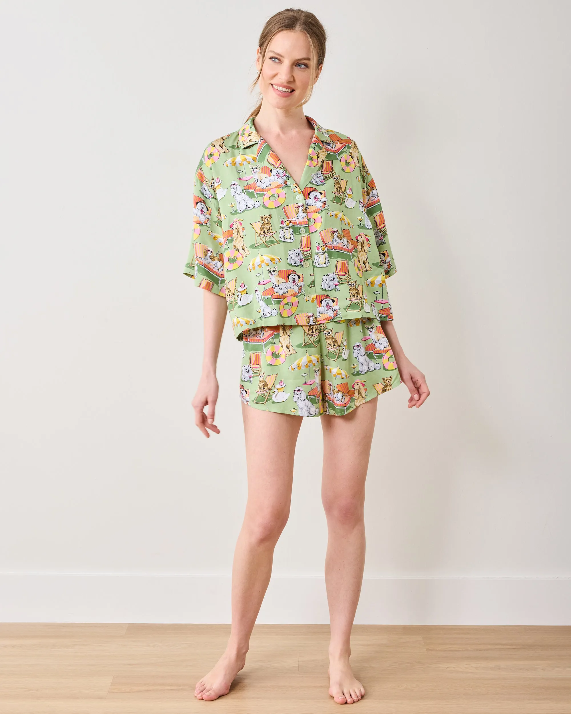 Palm Royale Pooches - Eco Satin Sweet Dreams Set - Grasshopper sold by Printfresh product image thumbnail 2