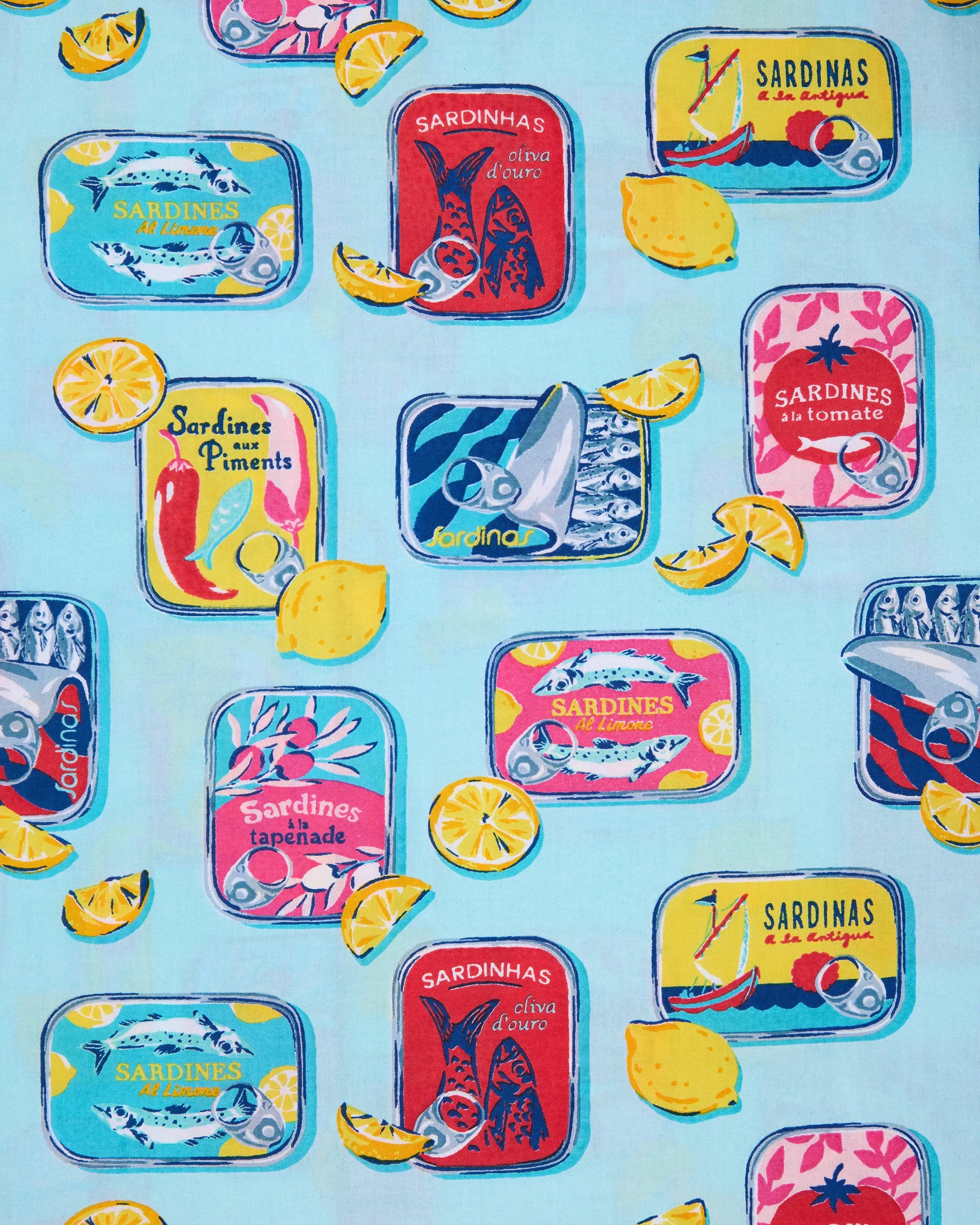 Retro Sardines - The Traveler Tote - Open Water sold by Printfresh product image thumbnail 3