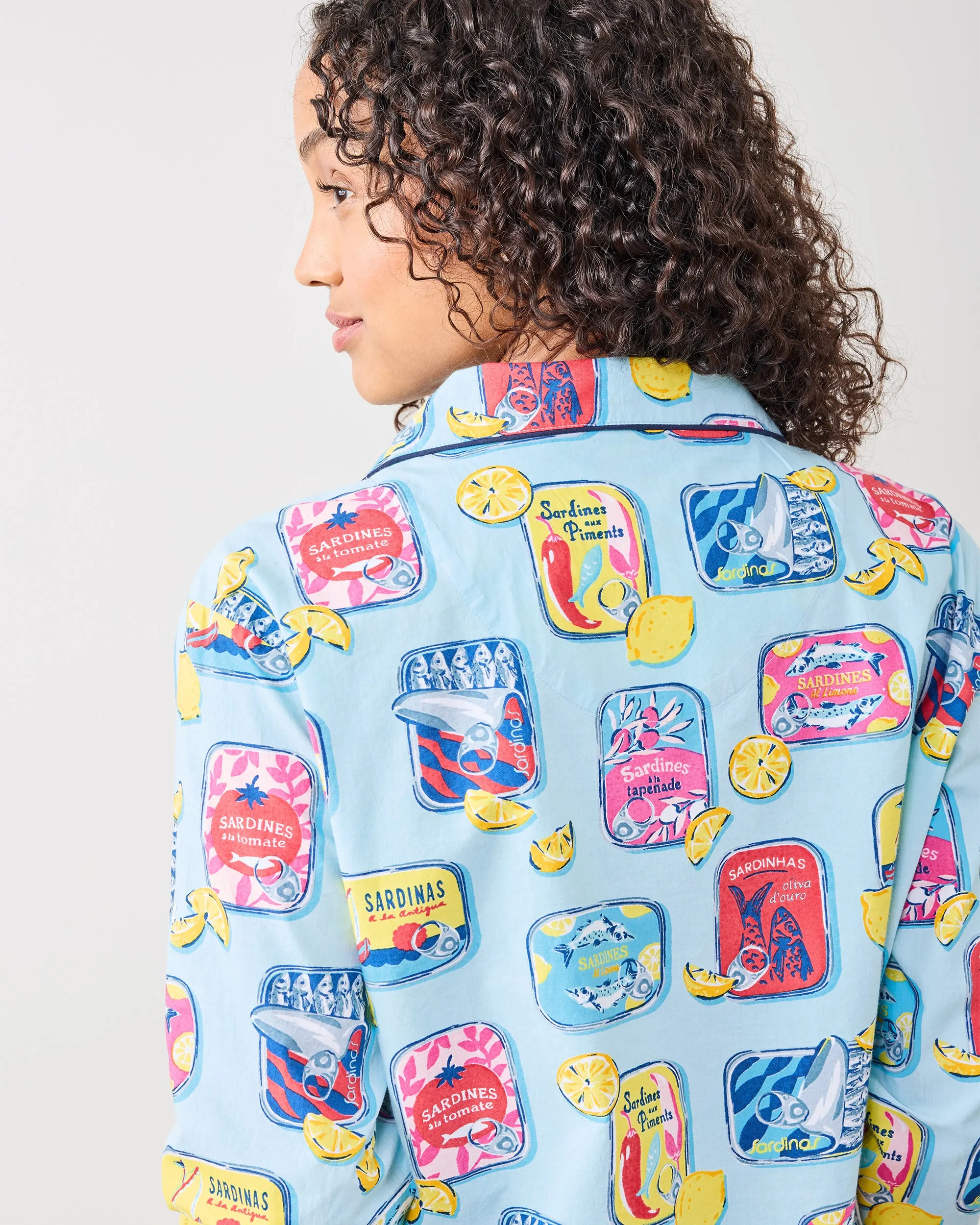 Retro Sardines - Long PJ Set - Open Water sold by Printfresh product image thumbnail 4