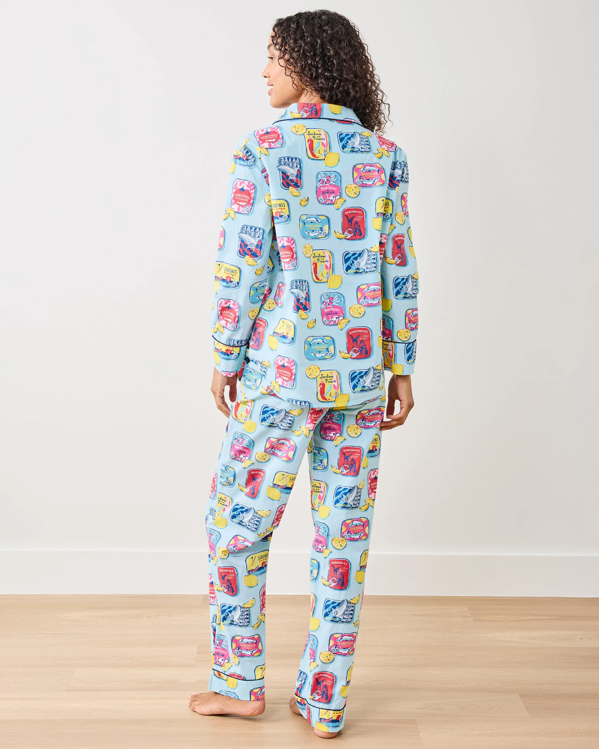 Retro Sardines - Long PJ Set - Open Water sold by Printfresh product image thumbnail 5