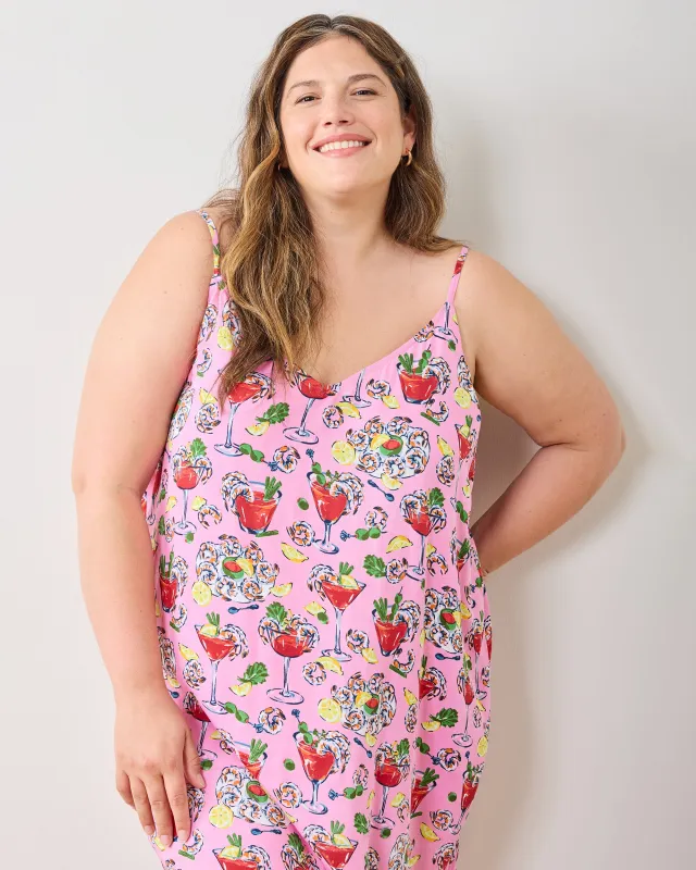 Shrimp Cocktail - Eco Satin Chic To Sleep Shortie - Parlor Pink sold by Printfresh