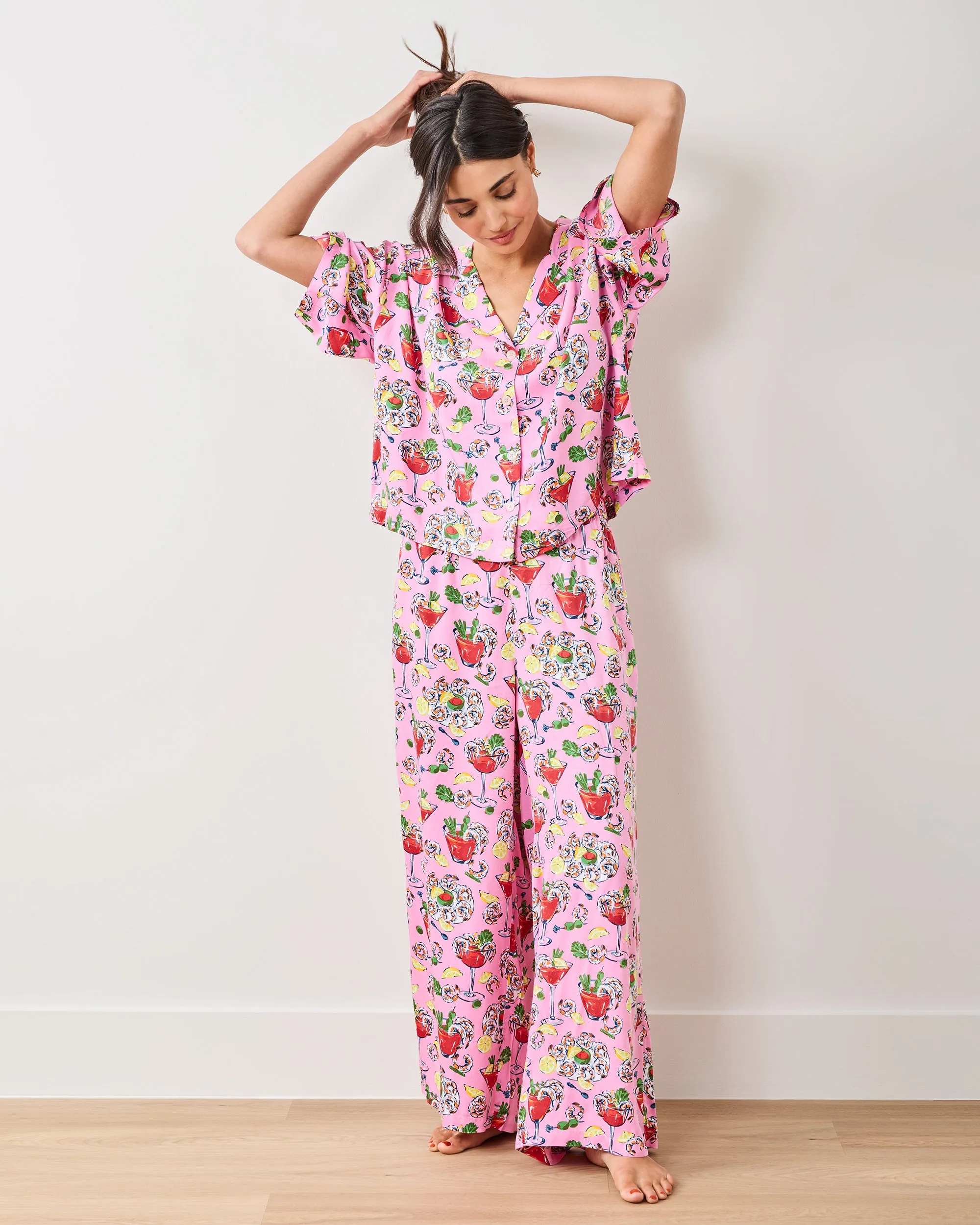 Shrimp Cocktail - Eco Satin Wildest Dreams Set - Parlor Pink sold by Printfresh product image thumbnail 2