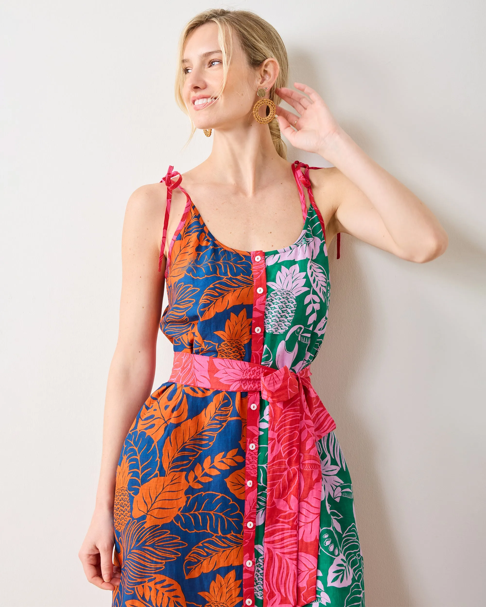 Toucan Treetop - Alma Dress - Multi Palms sold by Printfresh product image thumbnail 5