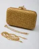 Tan - Coral Woven Clutch - The Monogram Corner sold by Printfresh