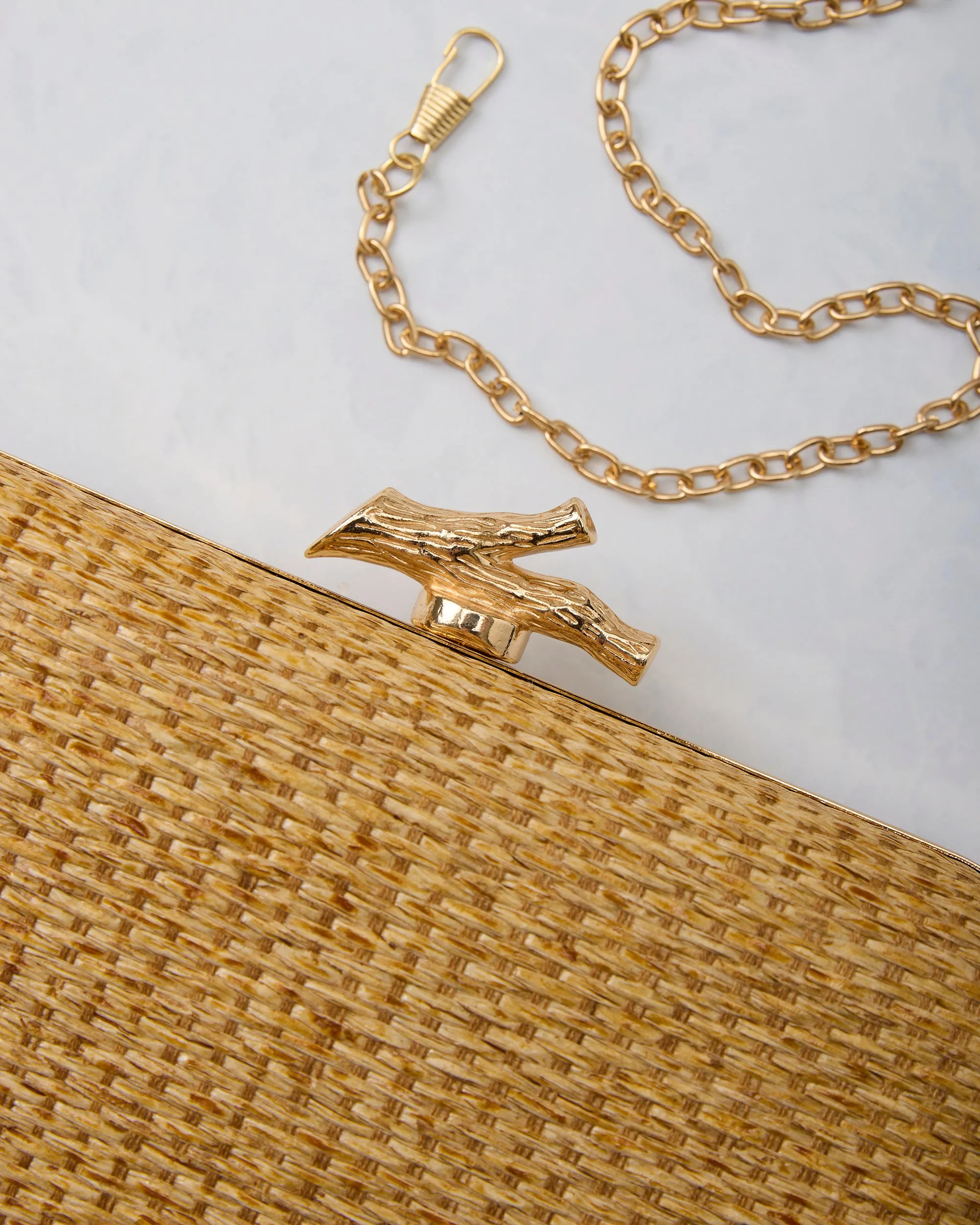 Tan - Coral Woven Clutch - The Monogram Corner sold by Printfresh product image thumbnail 3