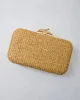 Tan - Coral Woven Clutch - The Monogram Corner sold by Printfresh