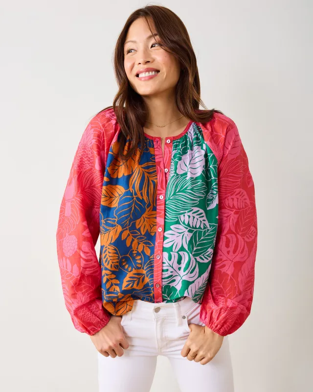 Toucan Treetop - Step Ashore Blouse - Multi Palms sold by Printfresh