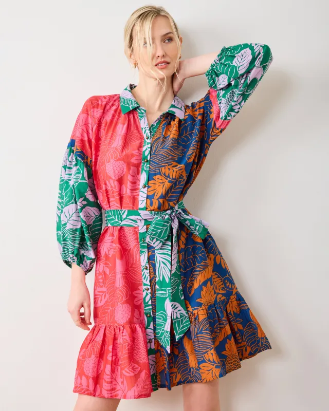 Toucan Treetop - Claudia Dress - Multi Palms sold by Printfresh