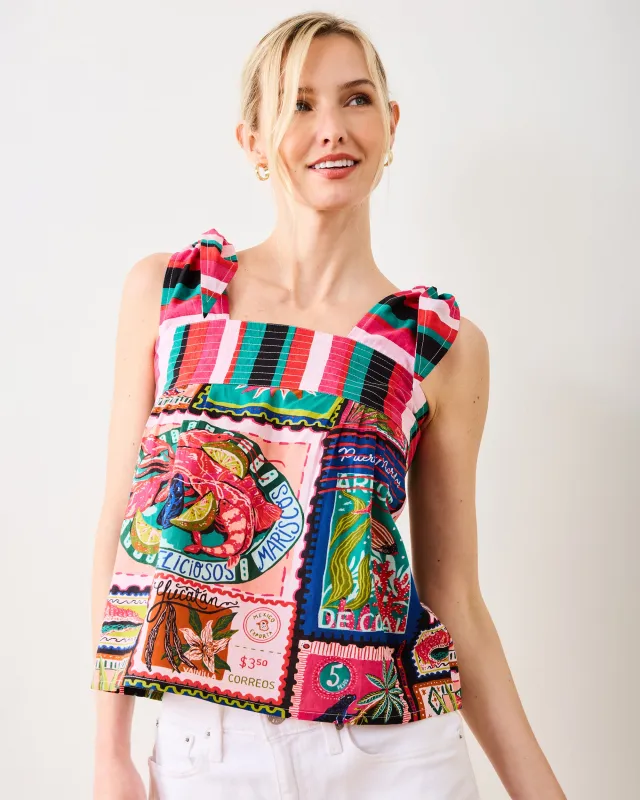 Colorful Coast - Sugar Sand Top - Vibrant Ink sold by Printfresh