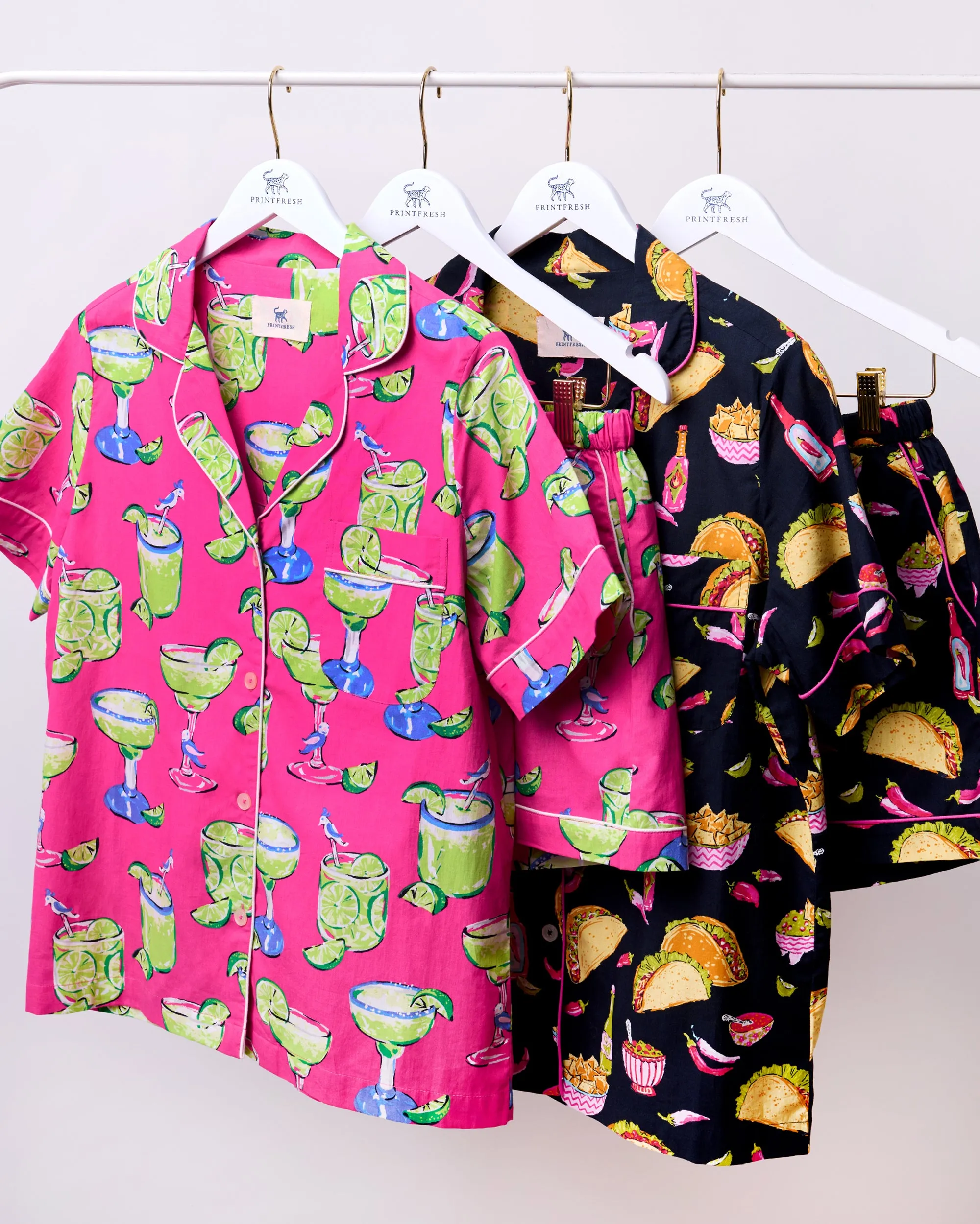 Guac On & Fresh Margarita - Short PJ Set Bundle - Multi sold by Printfresh
