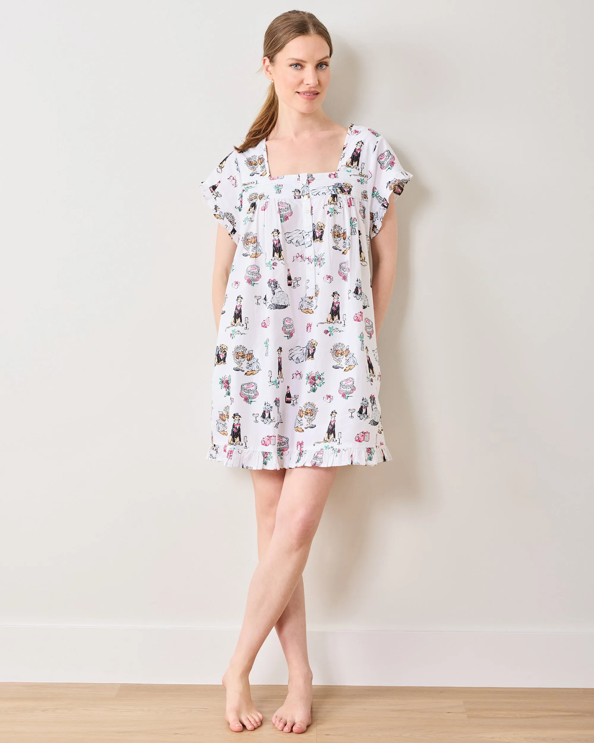 Fur Ever Yours - Pintuck Nightgown - Cloud sold by Printfresh product image thumbnail 2