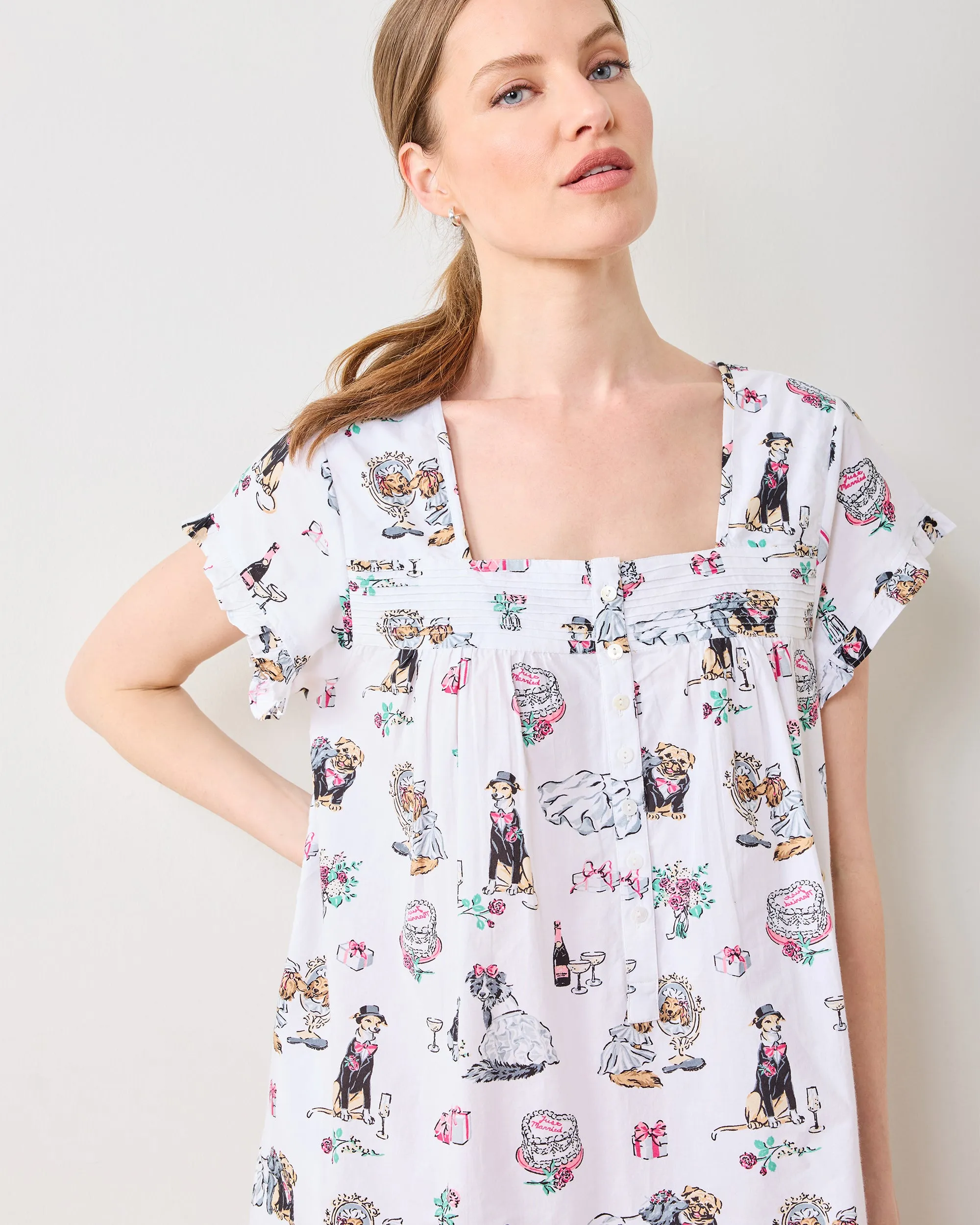 Fur Ever Yours - Pintuck Nightgown - Cloud sold by Printfresh