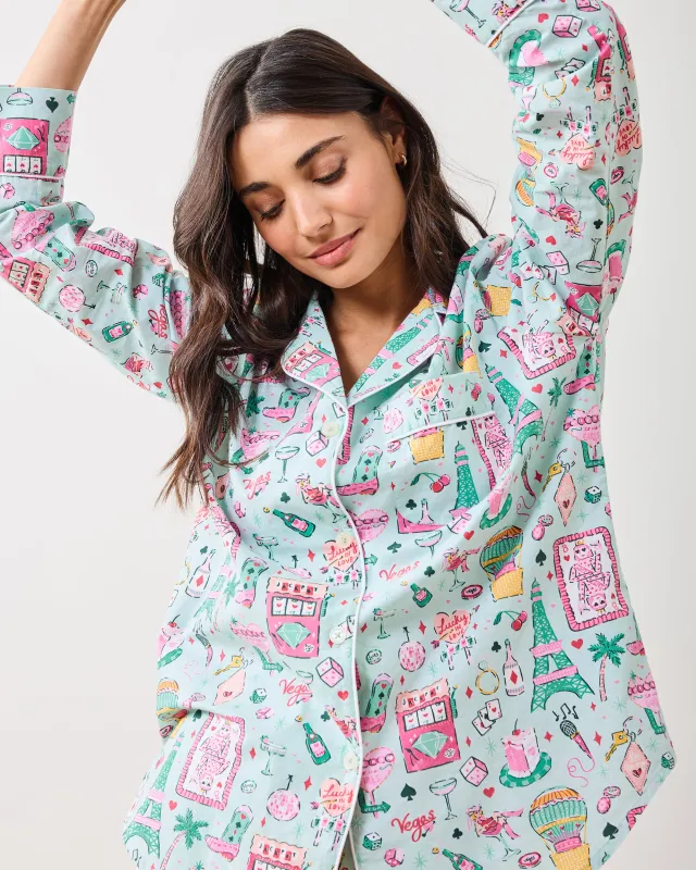 Viva Las Vegas - Long PJ Set - Mint sold by Printfresh
