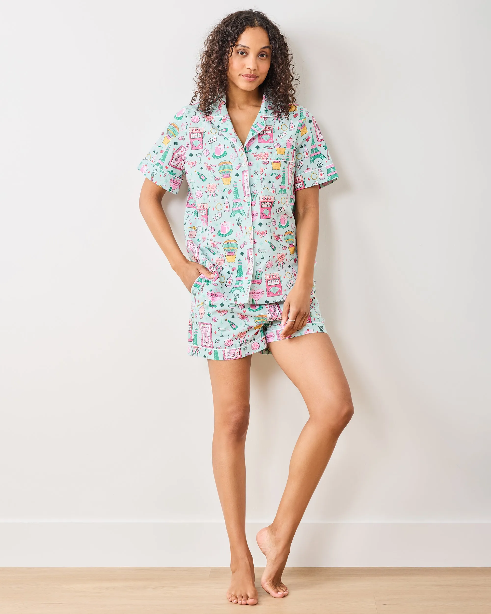 Viva Las Vegas - Short PJ Set - Mint sold by Printfresh product image thumbnail 2