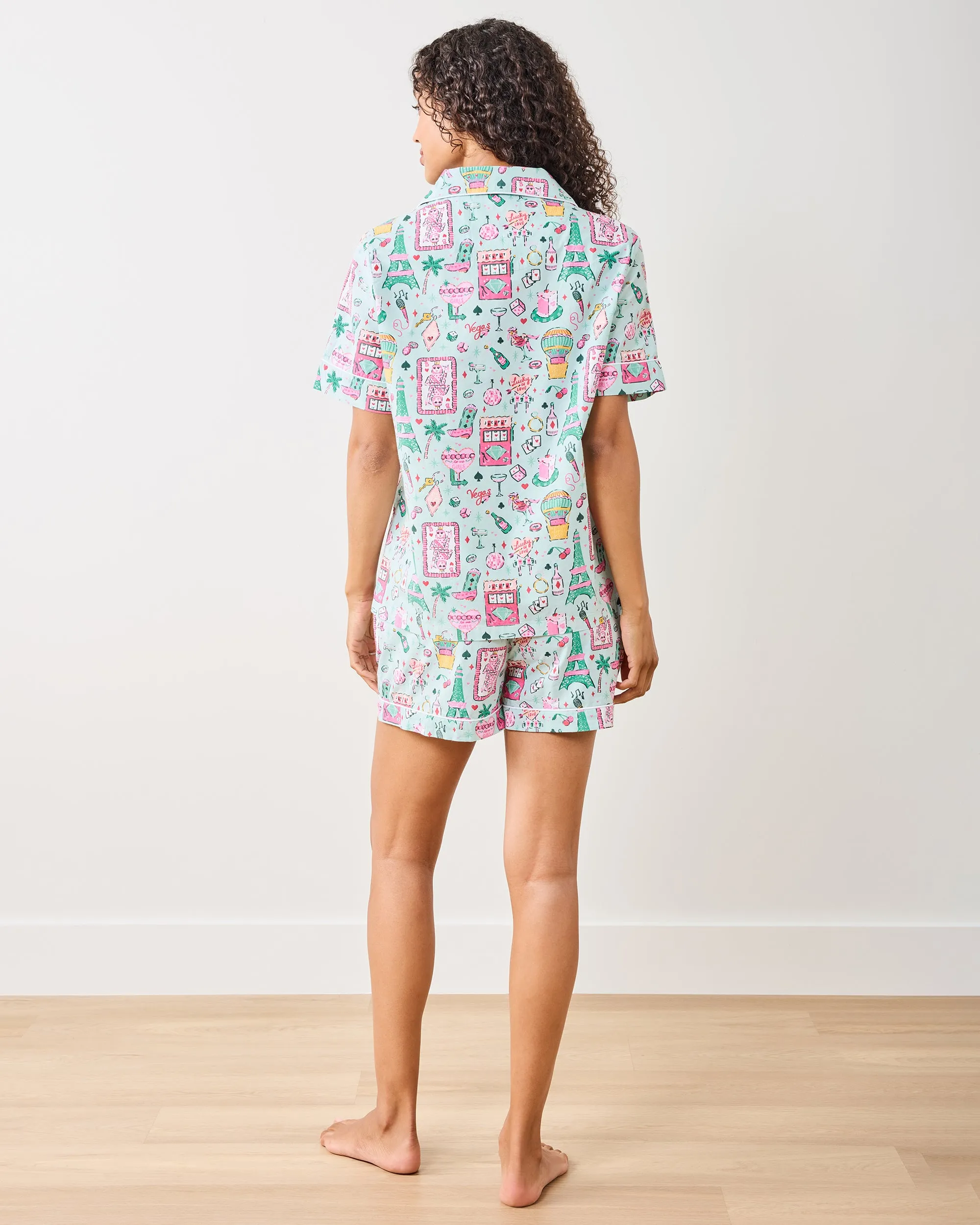 Viva Las Vegas - Short PJ Set - Mint sold by Printfresh product image thumbnail 4