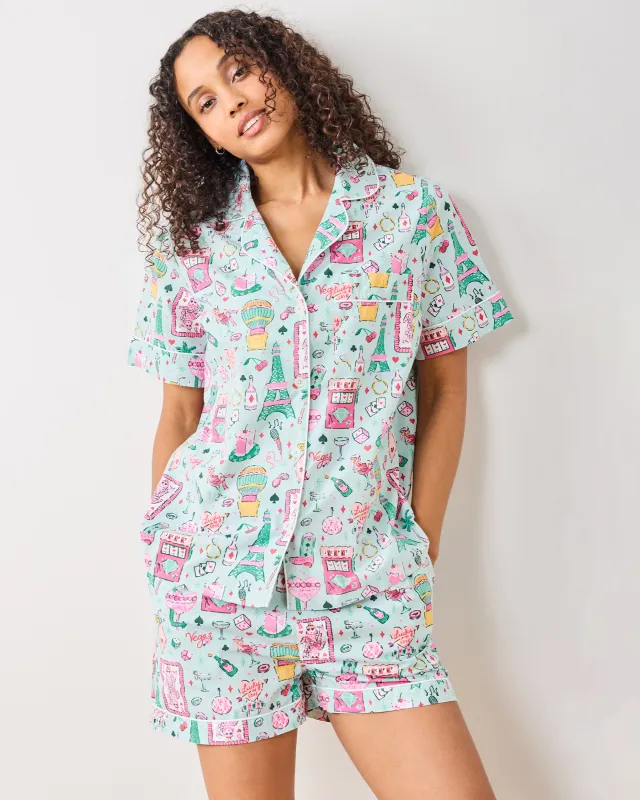 Viva Las Vegas - Short PJ Set - Mint sold by Printfresh