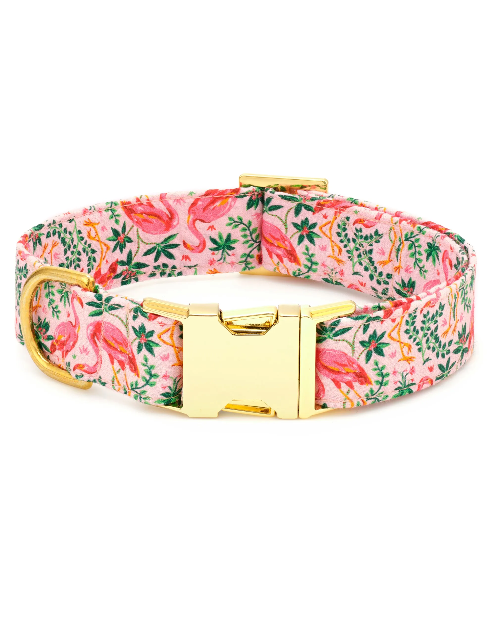 PF x The Foggy Dog Flock of Flamingos - Dog Collar - Rose sold by Printfresh product image thumbnail 4