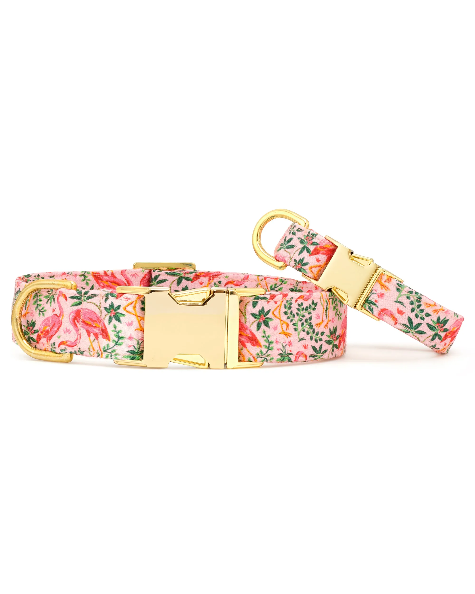 PF x The Foggy Dog Flock of Flamingos - Dog Collar - Rose sold by Printfresh