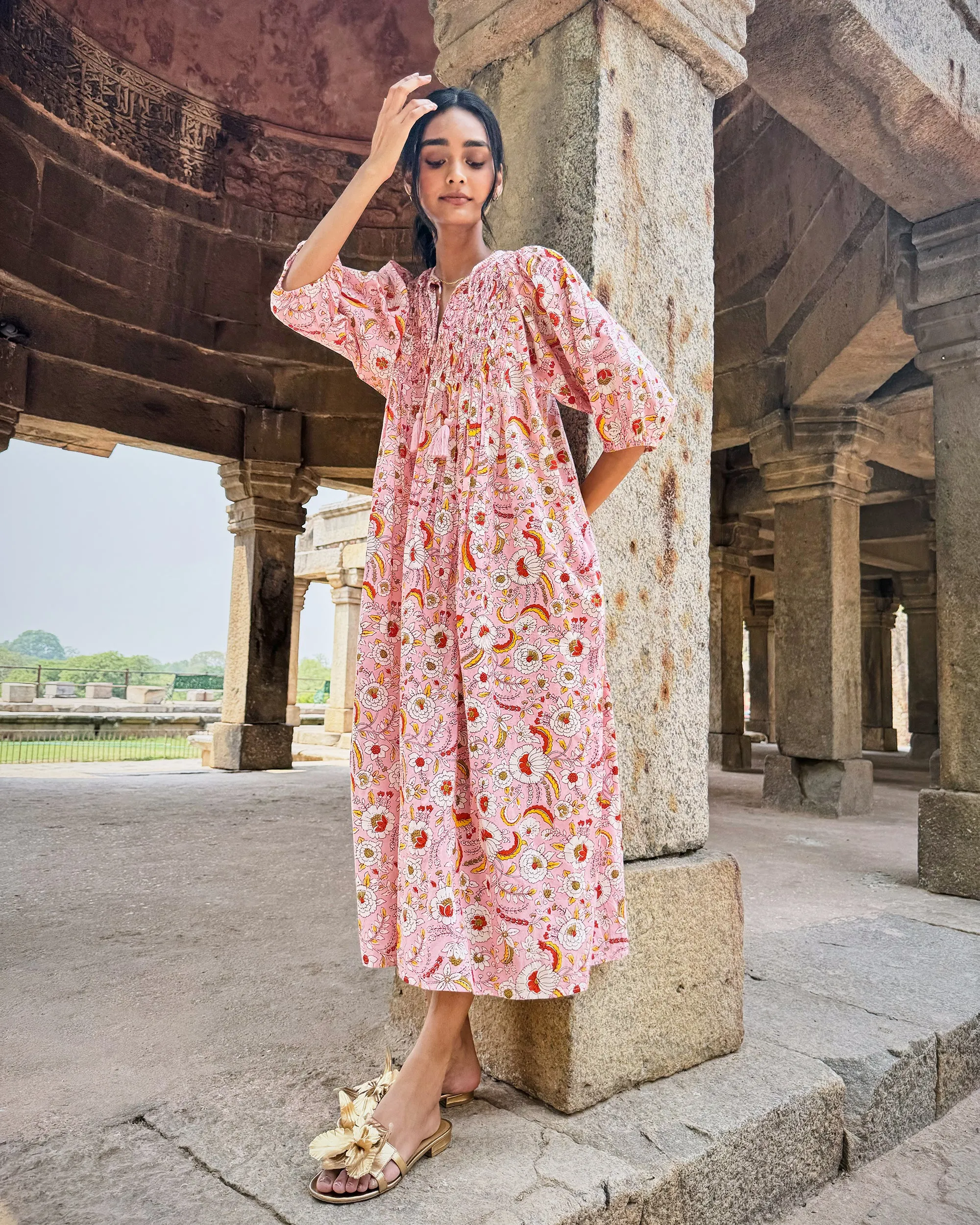 India Bloom - Artifact Dress - Soft Rose sold by Printfresh product image thumbnail 5