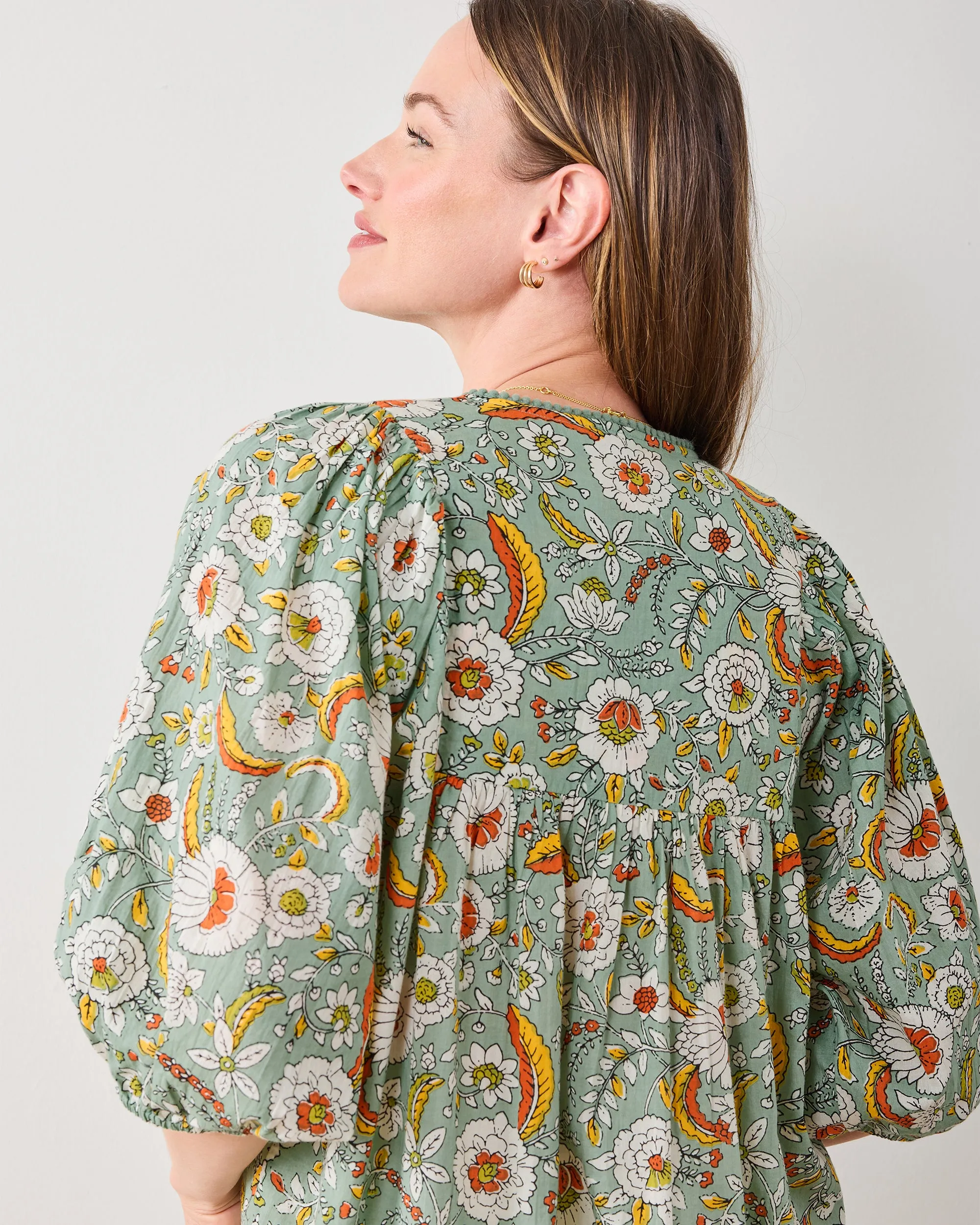 India Bloom - Artifact Blouse - Sage sold by Printfresh product image thumbnail 4