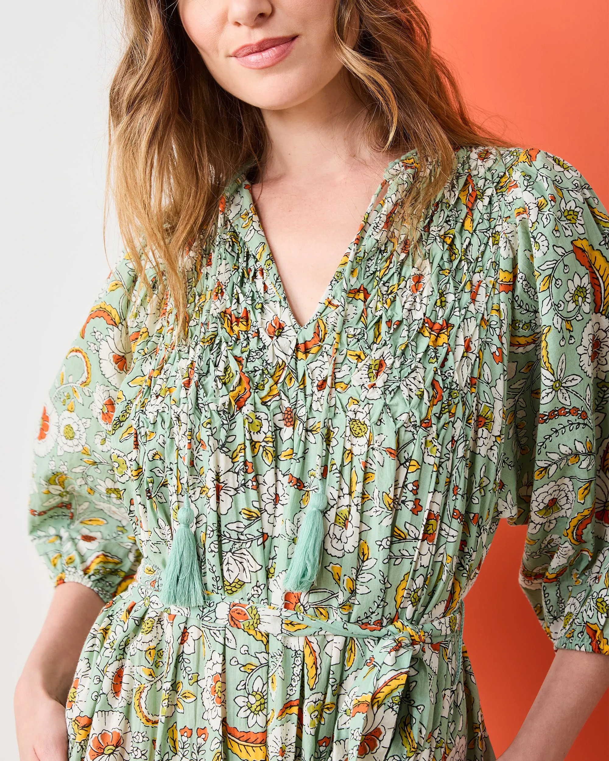 India Bloom - Artifact Dress - Sage sold by Printfresh product image thumbnail 5