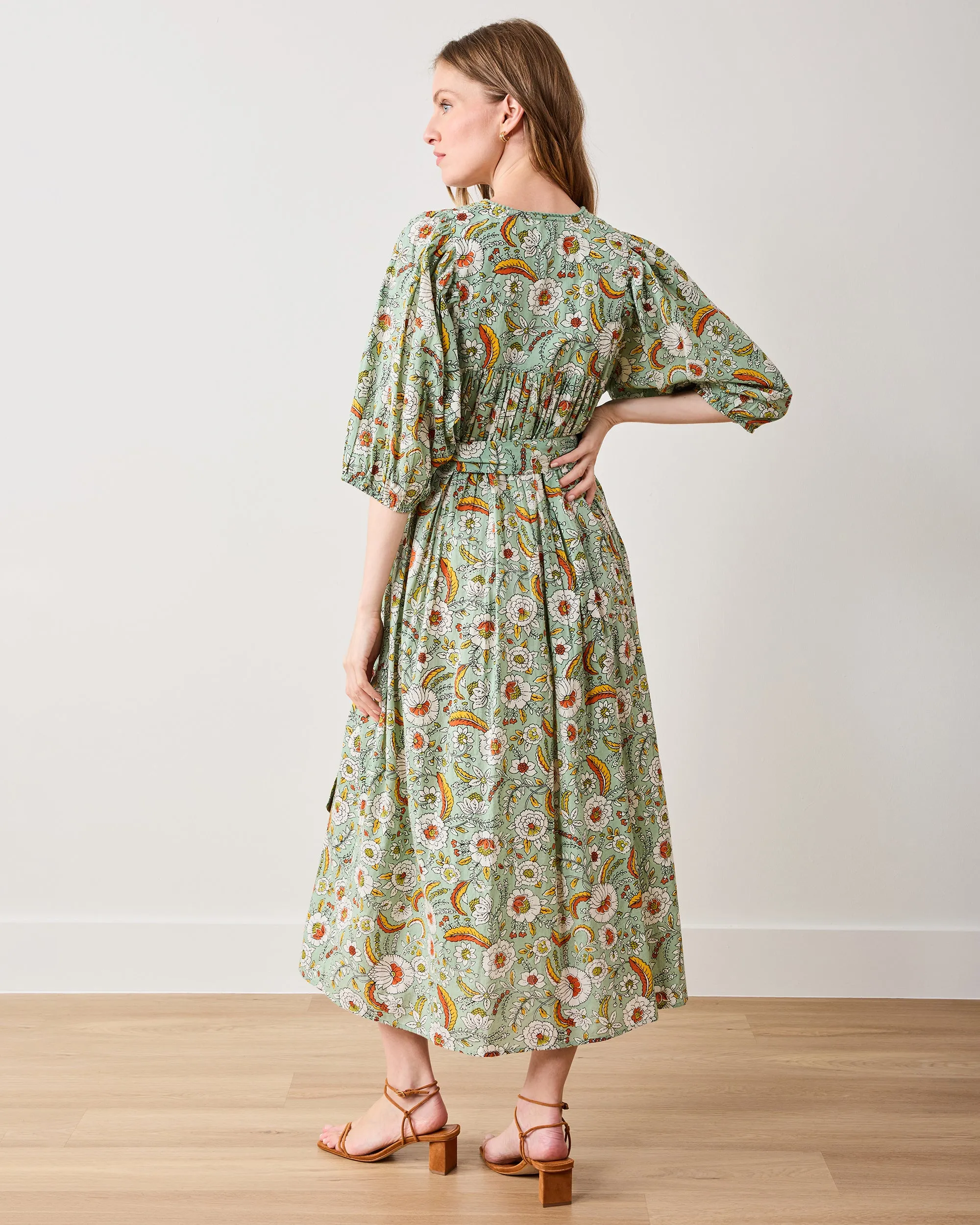 India Bloom - Artifact Dress - Sage sold by Printfresh product image thumbnail 4