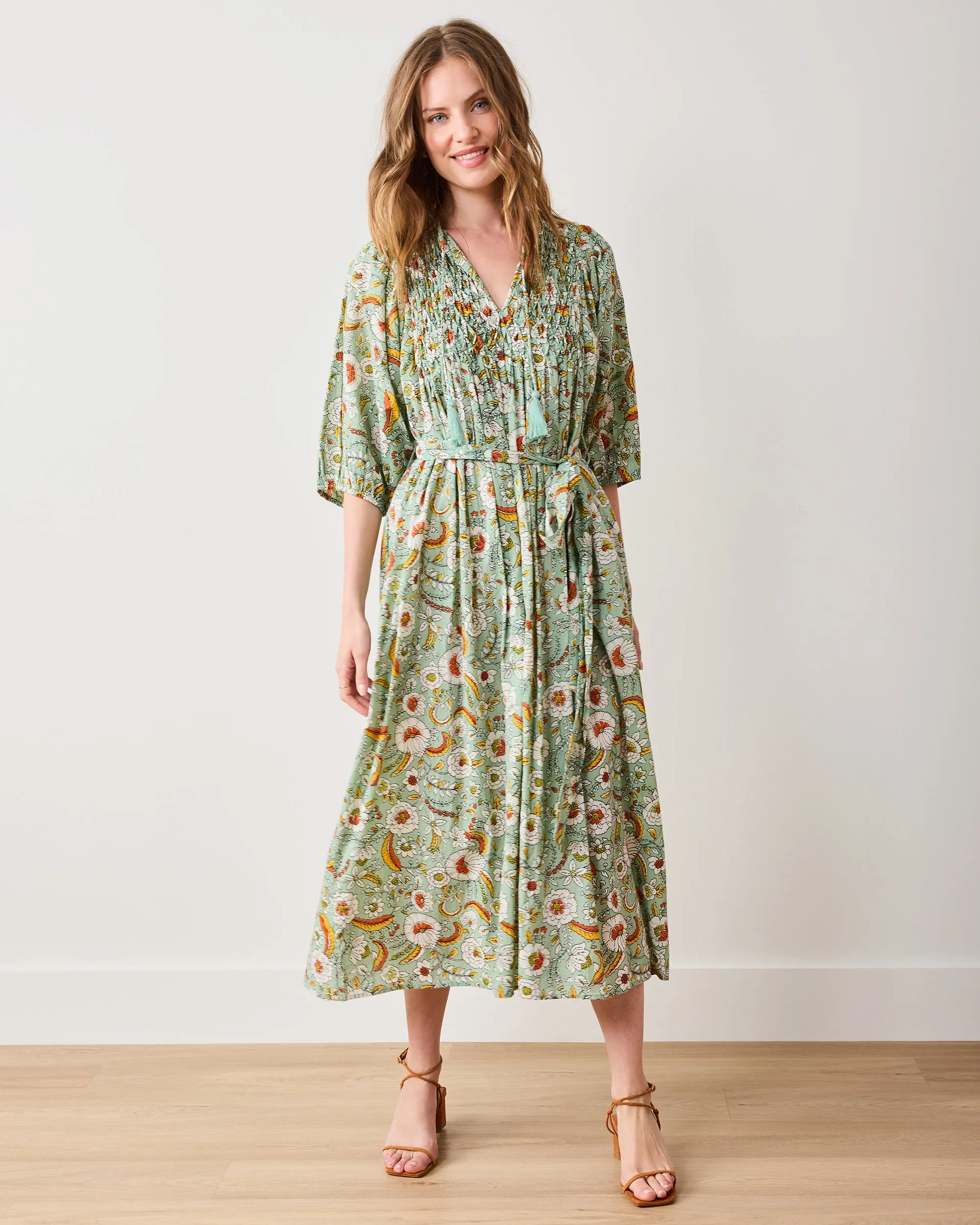India Bloom - Artifact Dress - Sage sold by Printfresh product image thumbnail 3
