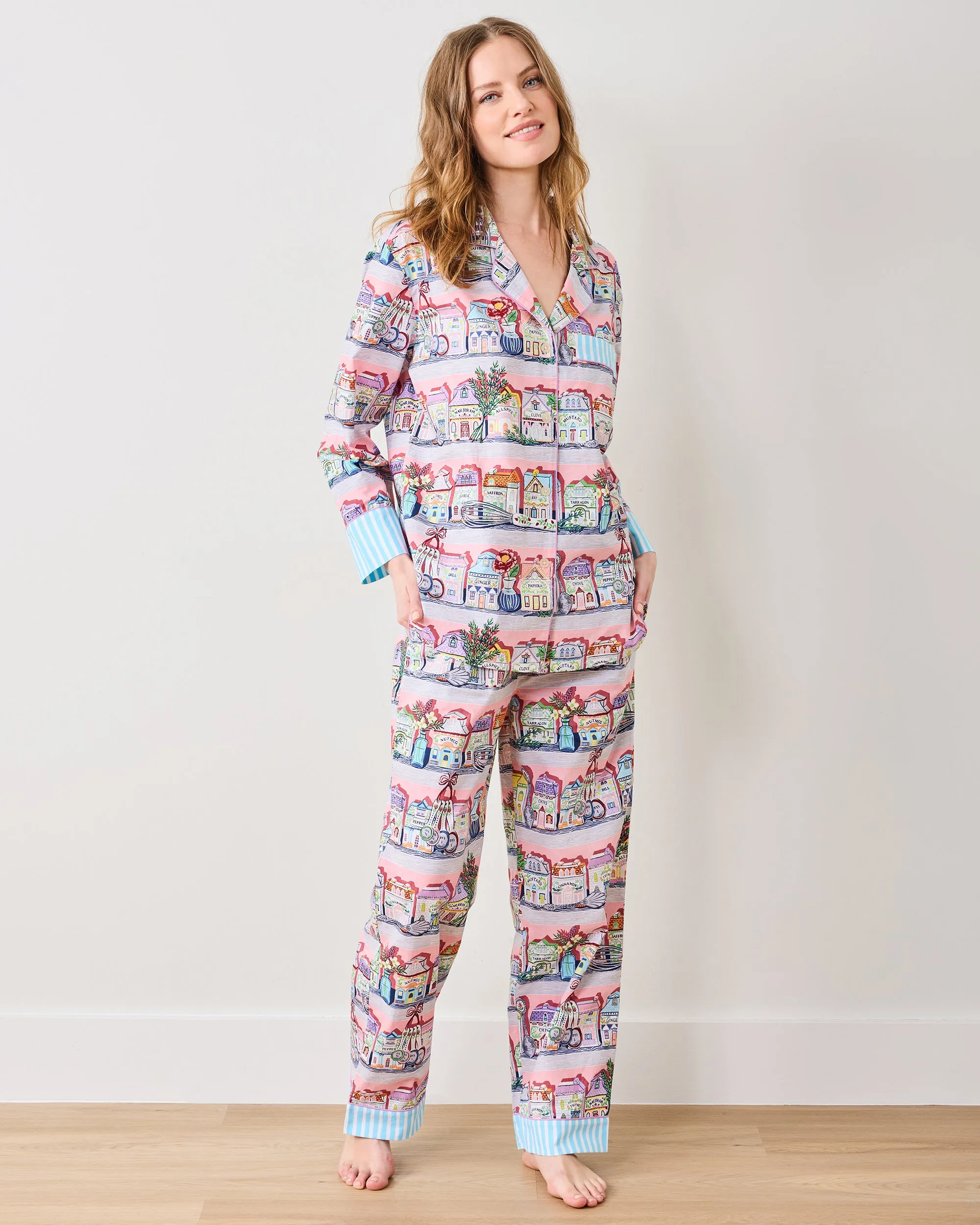 Lenox Spice Village™ x PF - Long PJ Set - Kitchen Pink sold by Printfresh product image thumbnail 4