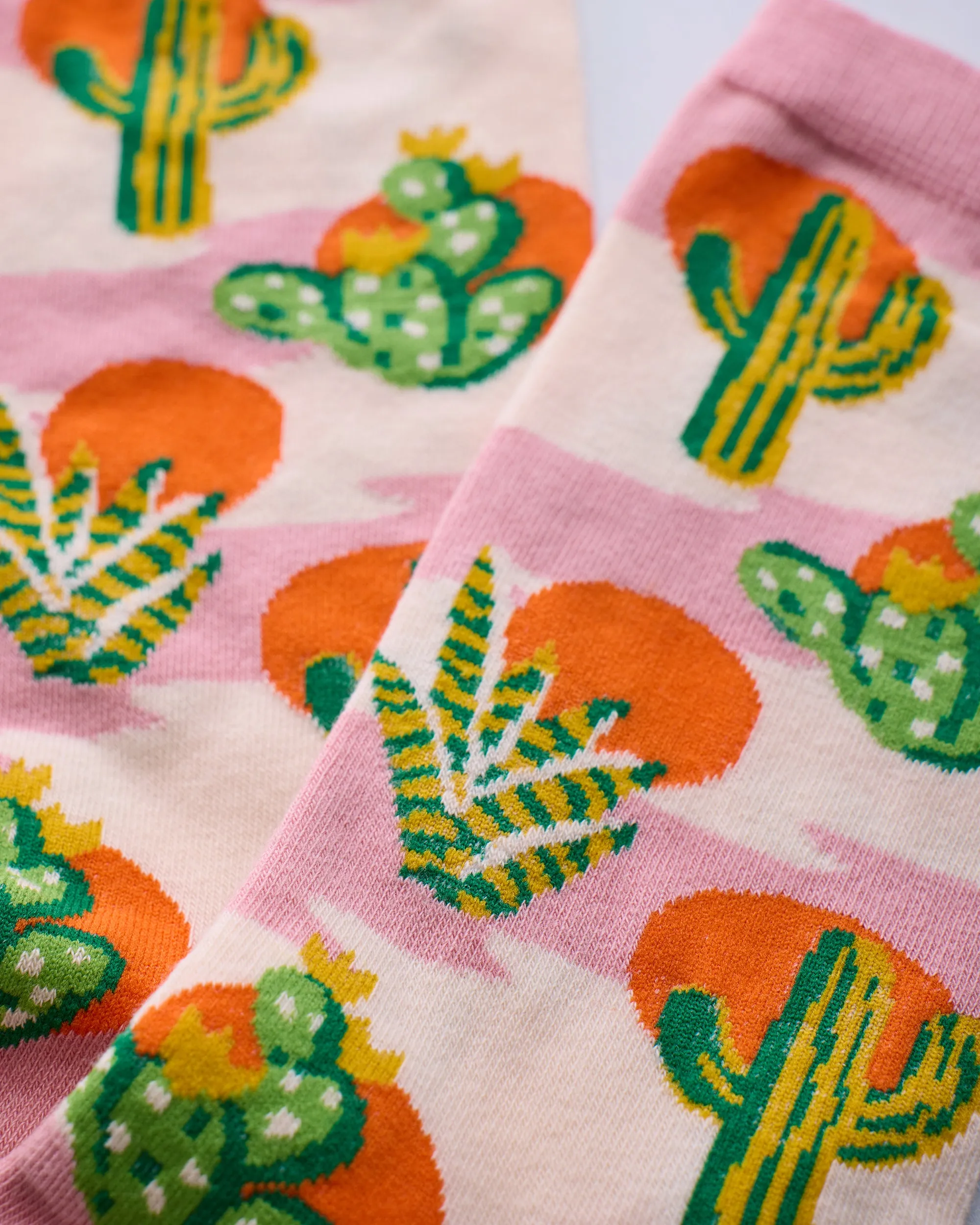 Cactus Sunset - Women's Crew Socks sold by Printfresh product image thumbnail 2