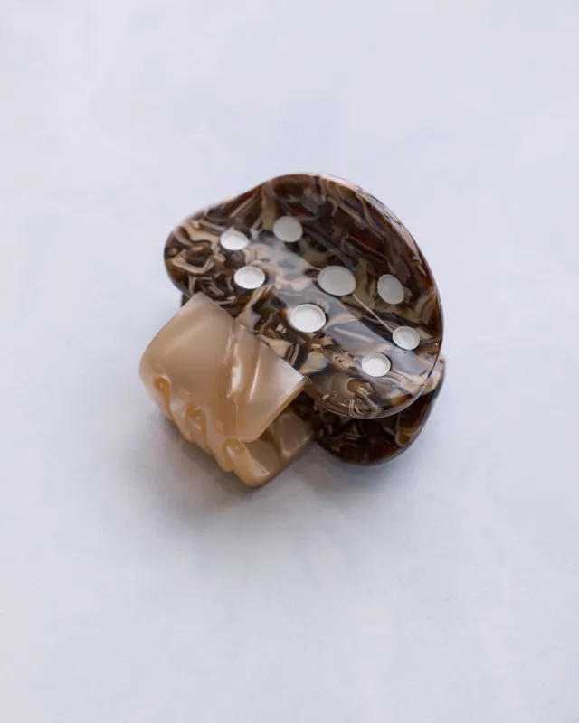 Mushroom Medley - Alice | Small Mushroom Claw Clip - Brown sold by Printfresh
