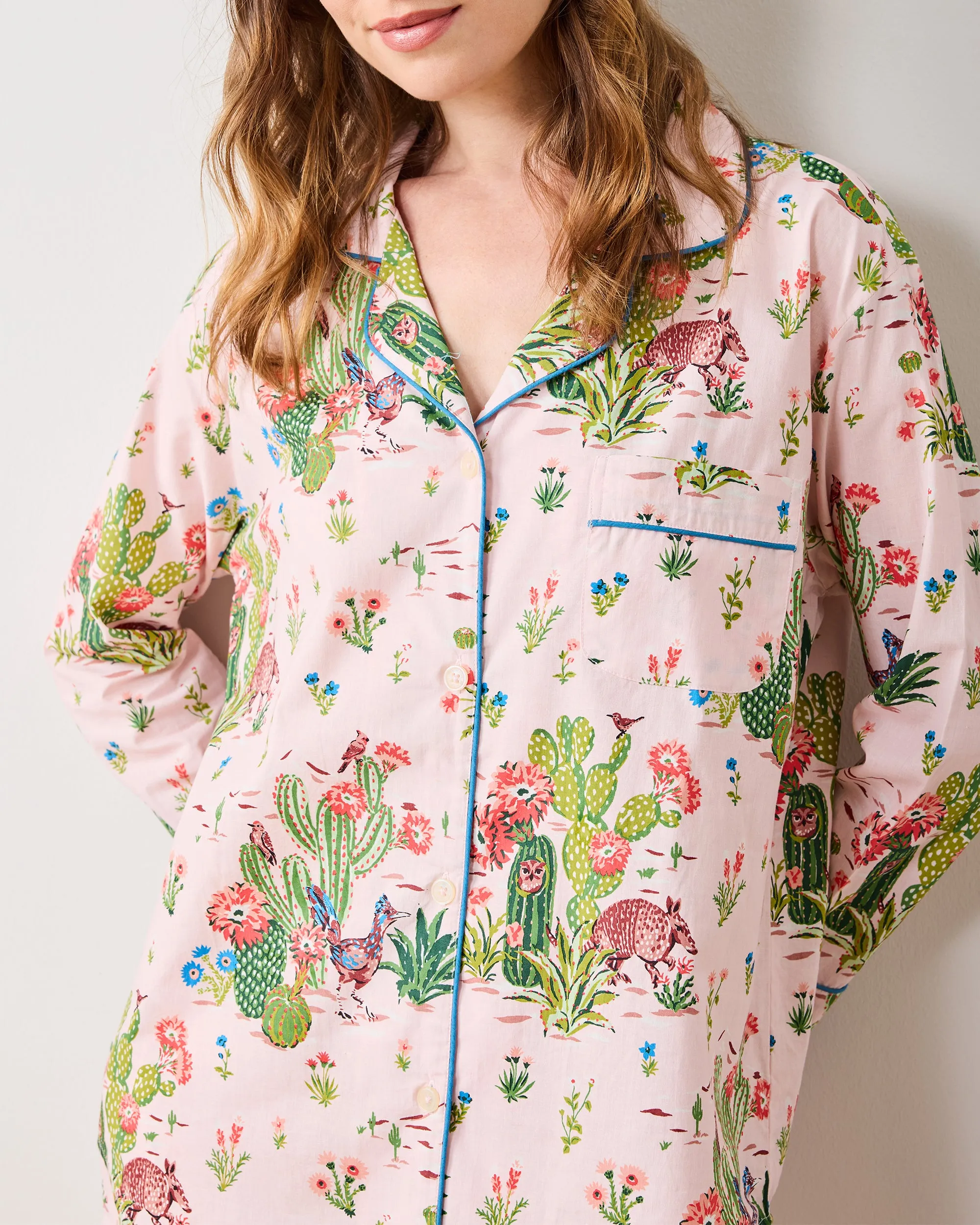 Desert Dream - Tall Long PJ Set - Pink Cactus sold by Printfresh product image thumbnail 4