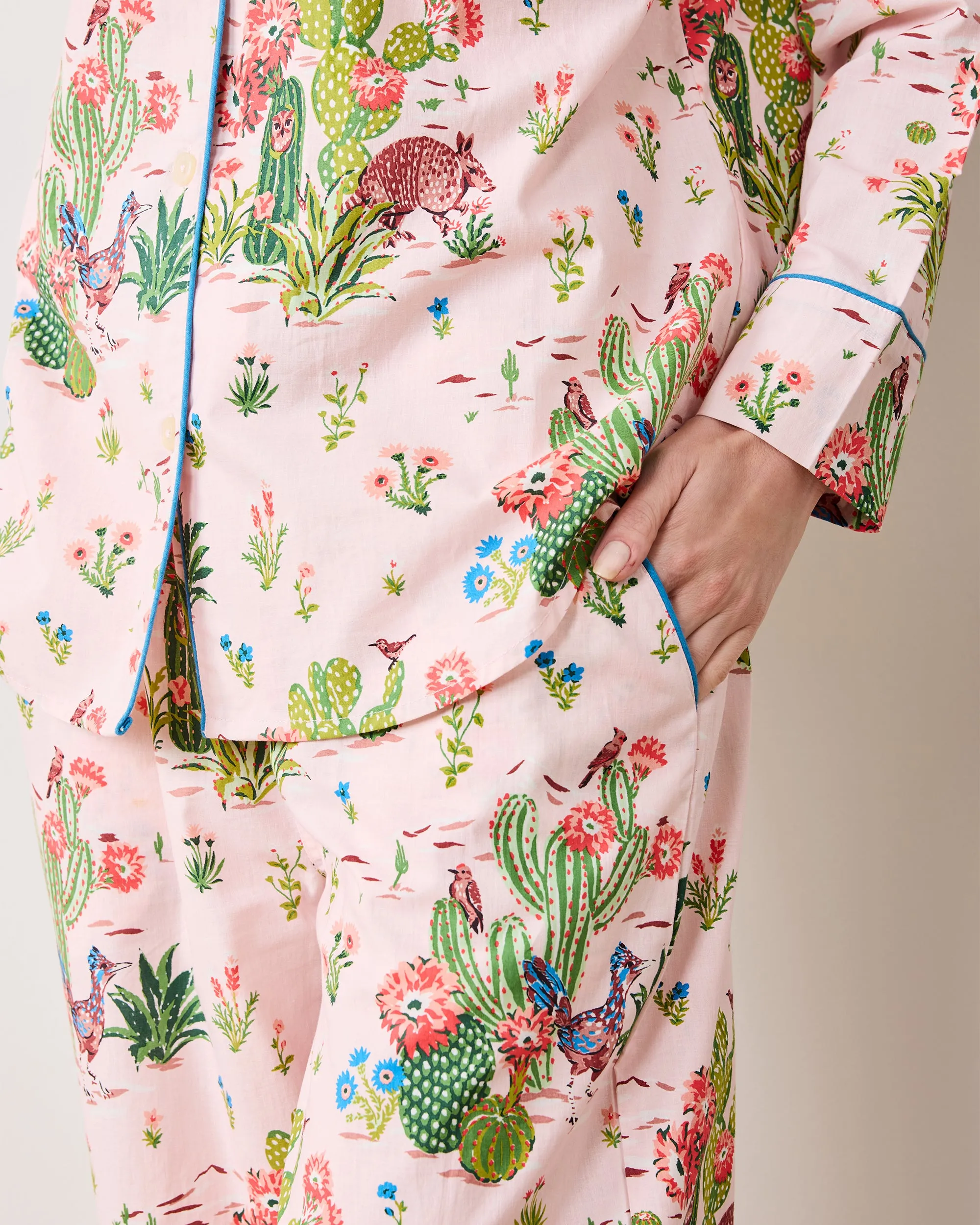 Desert Dream - Tall Long PJ Set - Pink Cactus sold by Printfresh product image thumbnail 3
