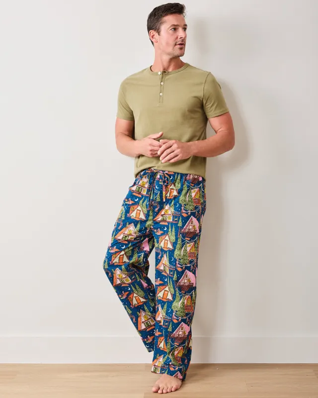 Bonfire Stories - Men's PJ Pants - Starlight Blue sold by Printfresh