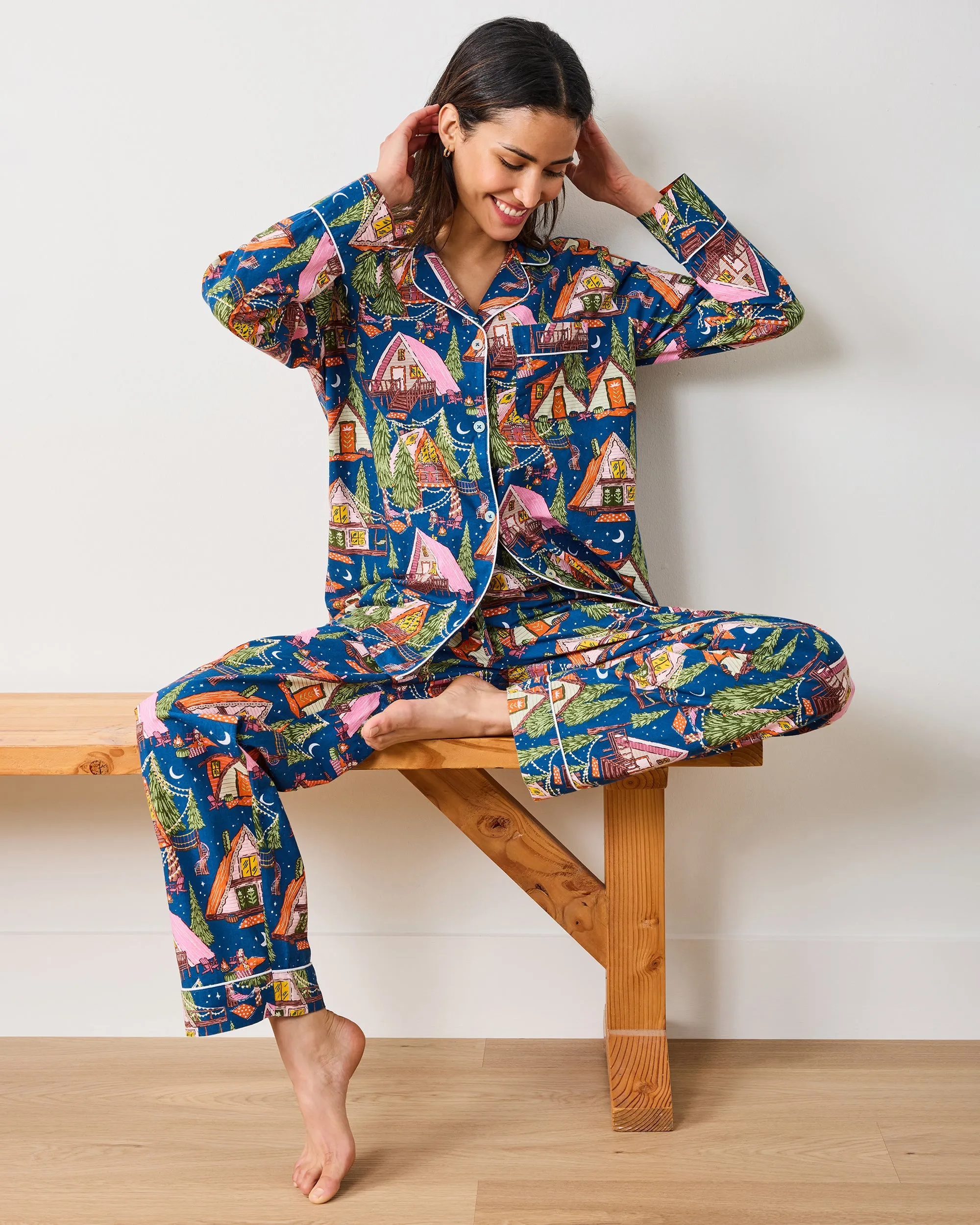 Bonfire Stories - Long PJ Set - Starlight Blue sold by Printfresh product image thumbnail 2