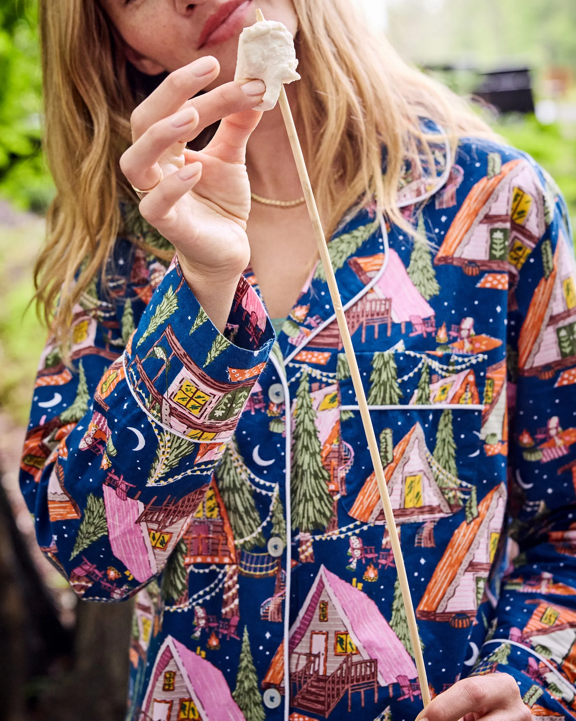 Bonfire Stories - Long Sleeve Top & Shorts Set - Starlight Blue sold by Printfresh product image thumbnail 5