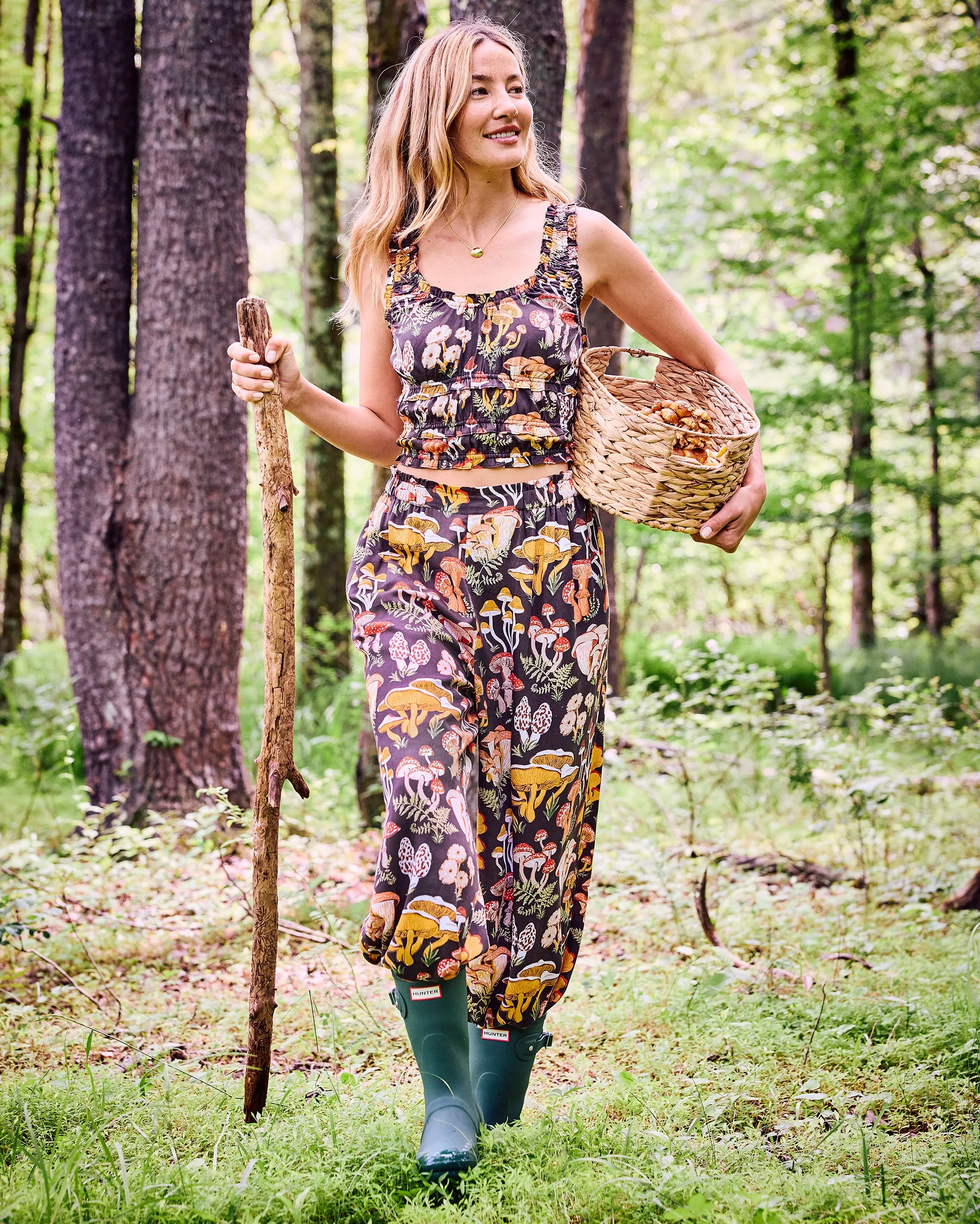 Mushroom Medley - Eco Satin Sadie Set - Truffle sold by Printfresh