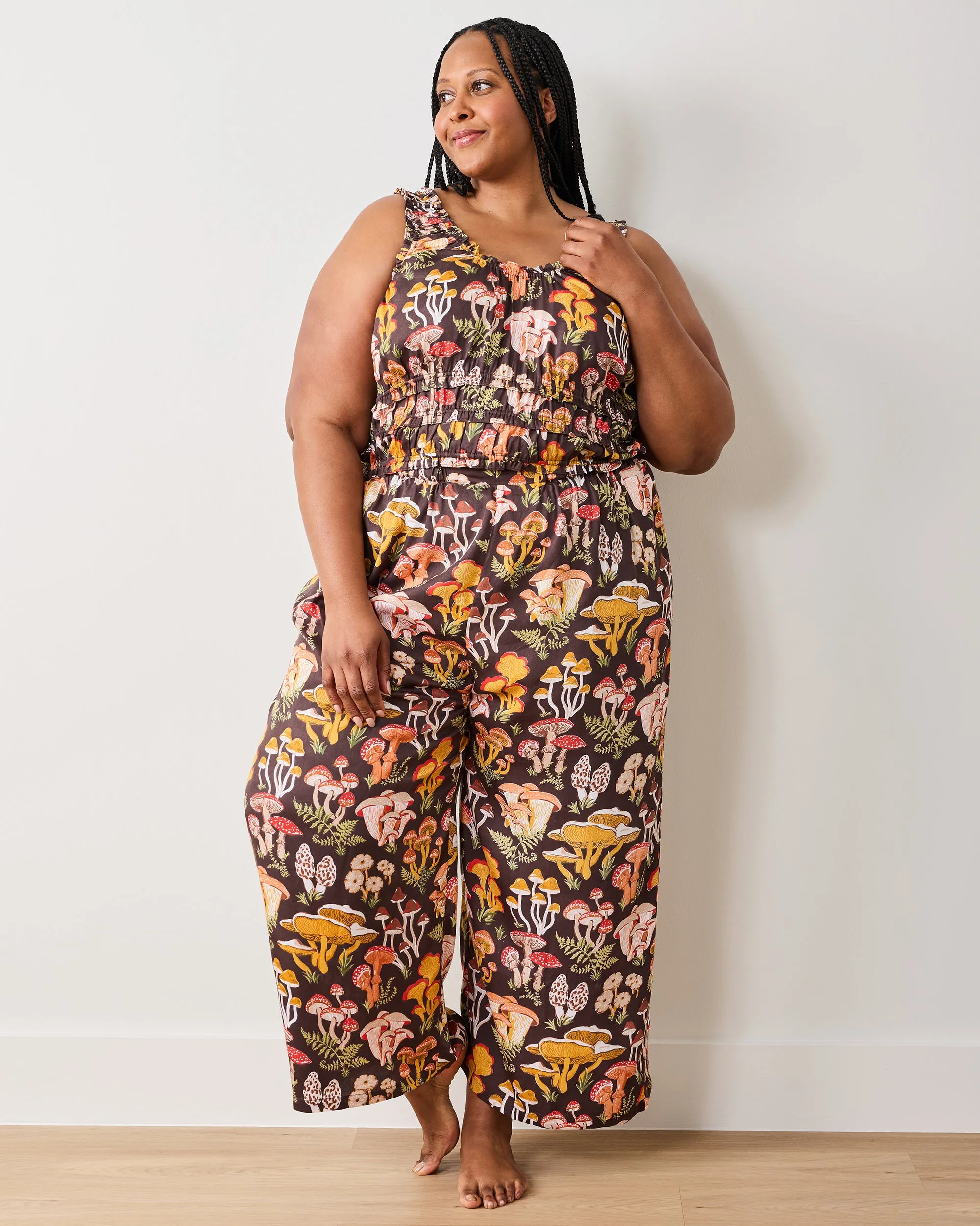 Mushroom Medley - Eco Satin Sadie Set - Truffle sold by Printfresh product image thumbnail 2