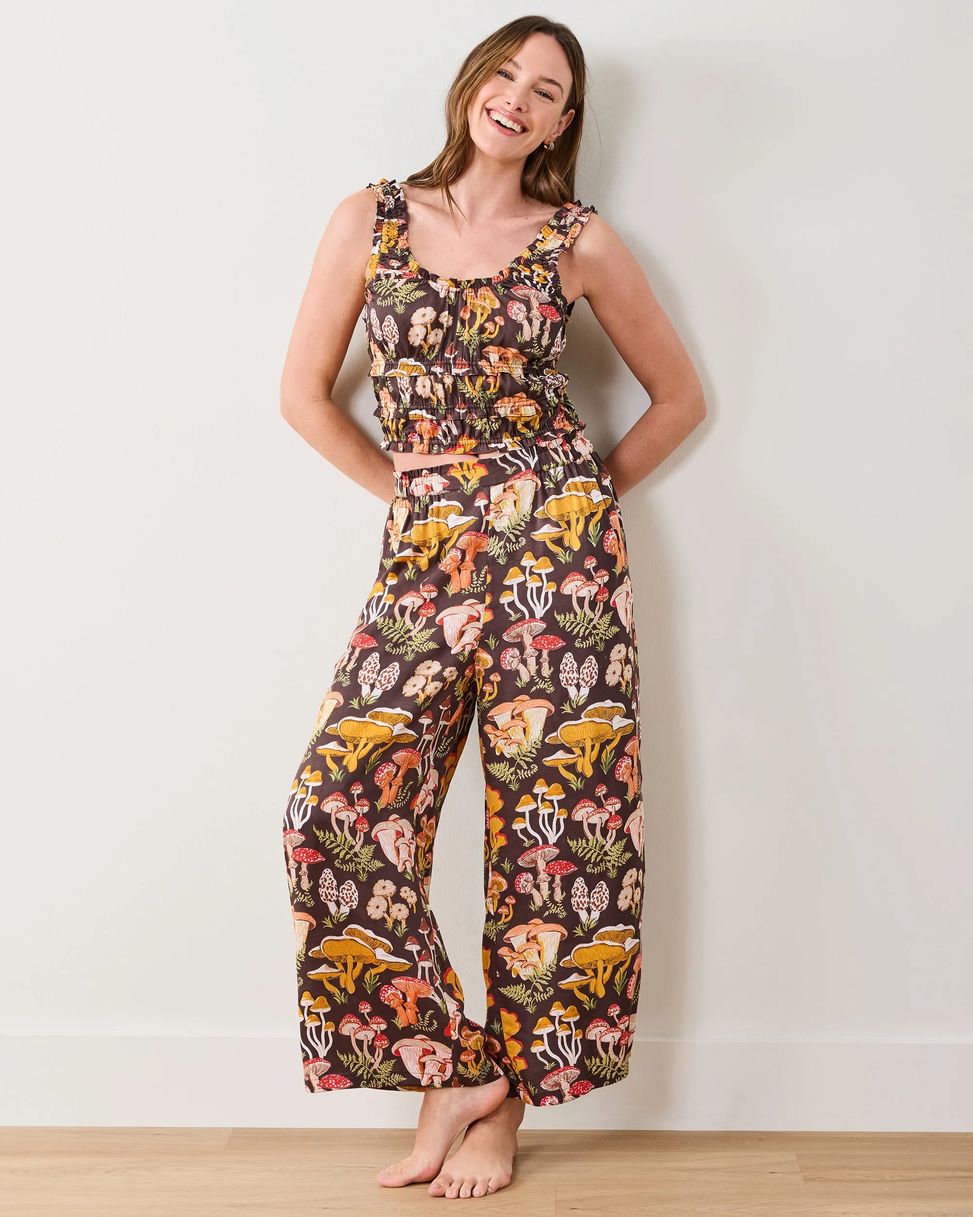 Mushroom Medley - Eco Satin Sadie Set - Truffle sold by Printfresh product image thumbnail 4