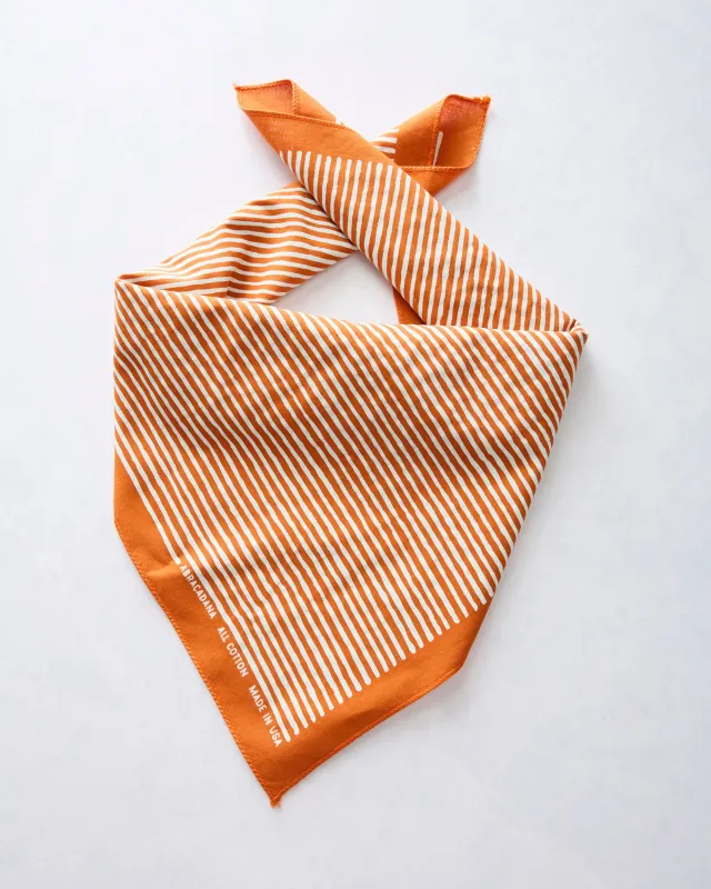 Marmalade Orange - Striped Bandana - Abracadana sold by Printfresh