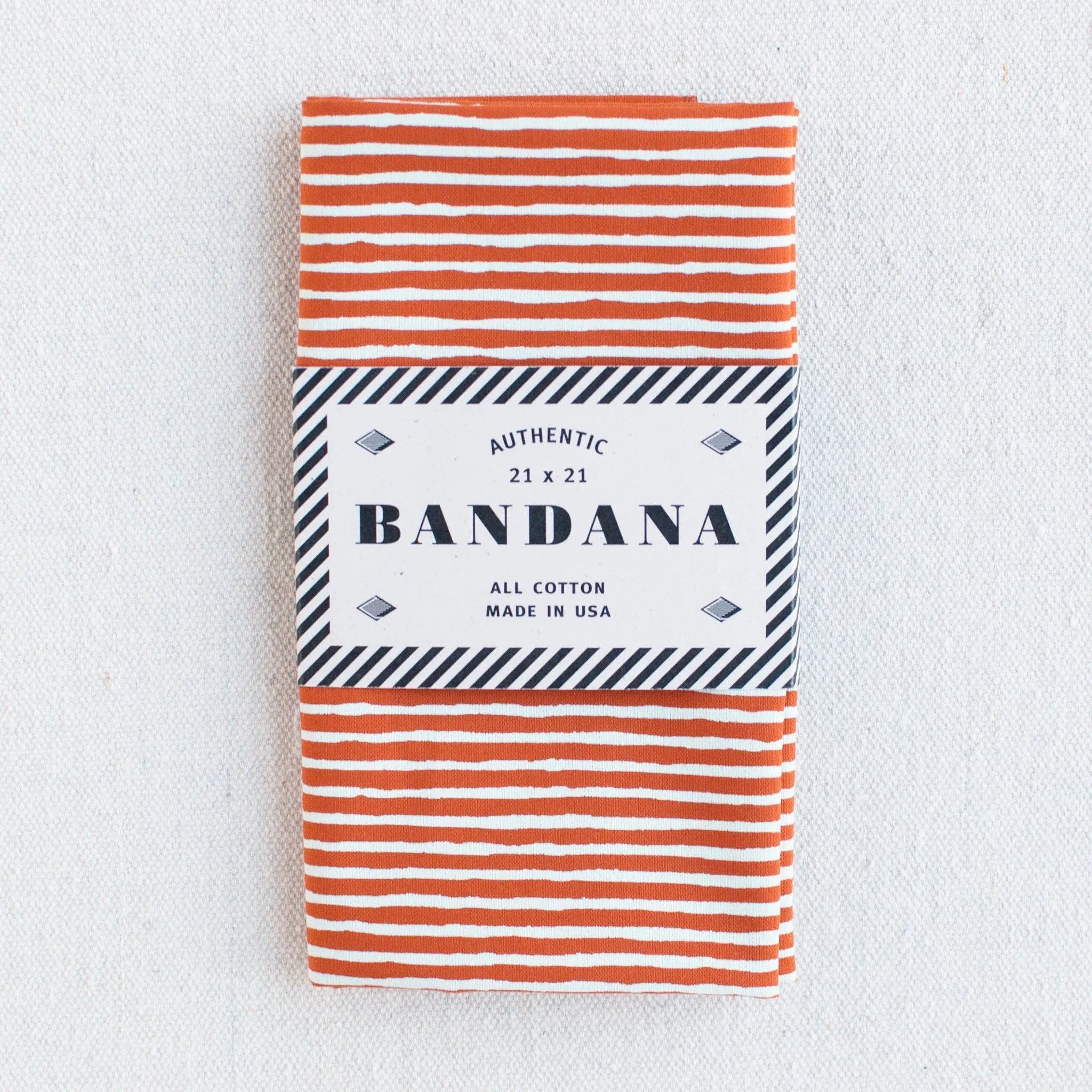 Marmalade Orange - Striped Bandana - Abracadana sold by Printfresh product image thumbnail 3