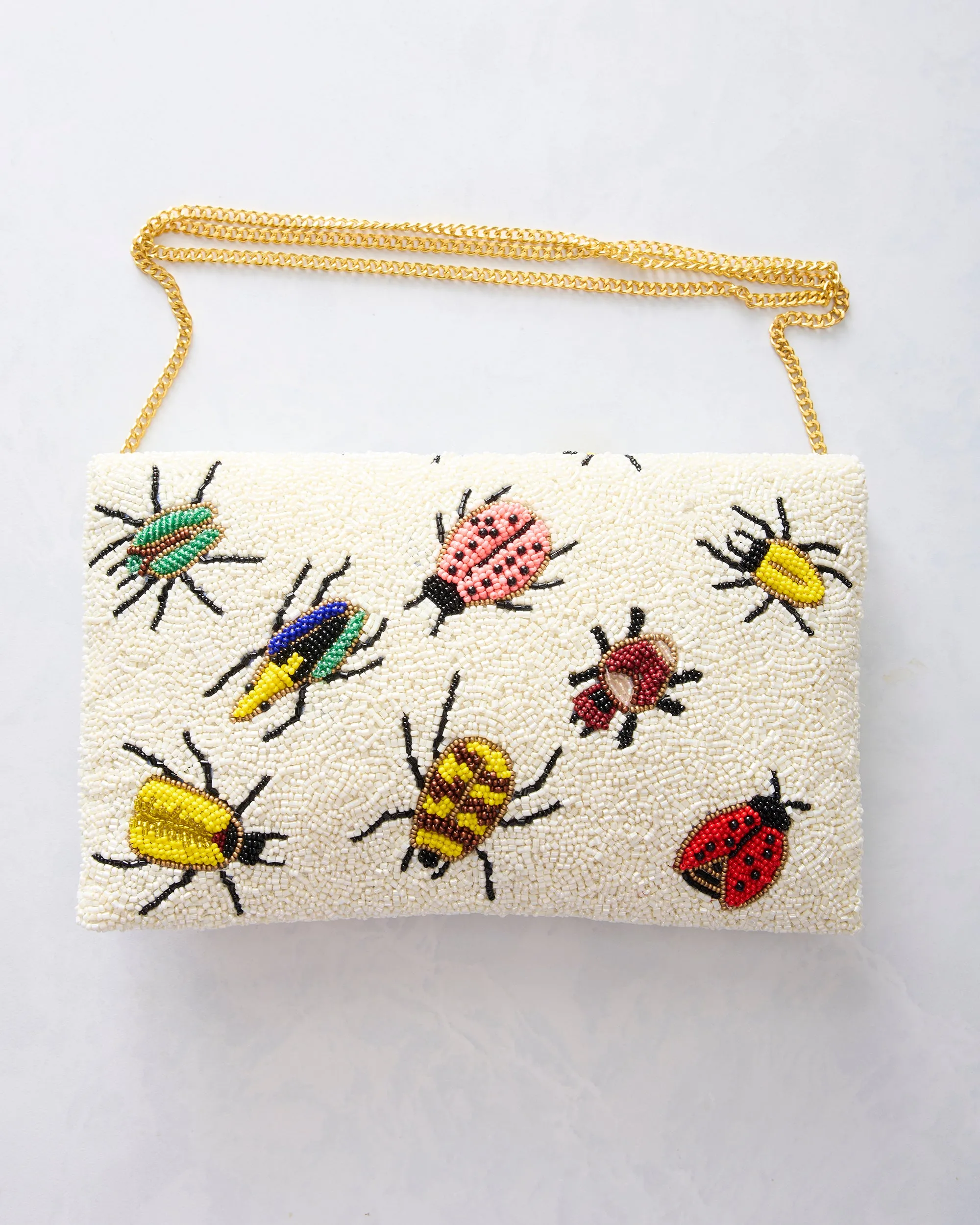 Ivory - Beetles Beaded Clutch - Tiana Designs sold by Printfresh product image thumbnail 3