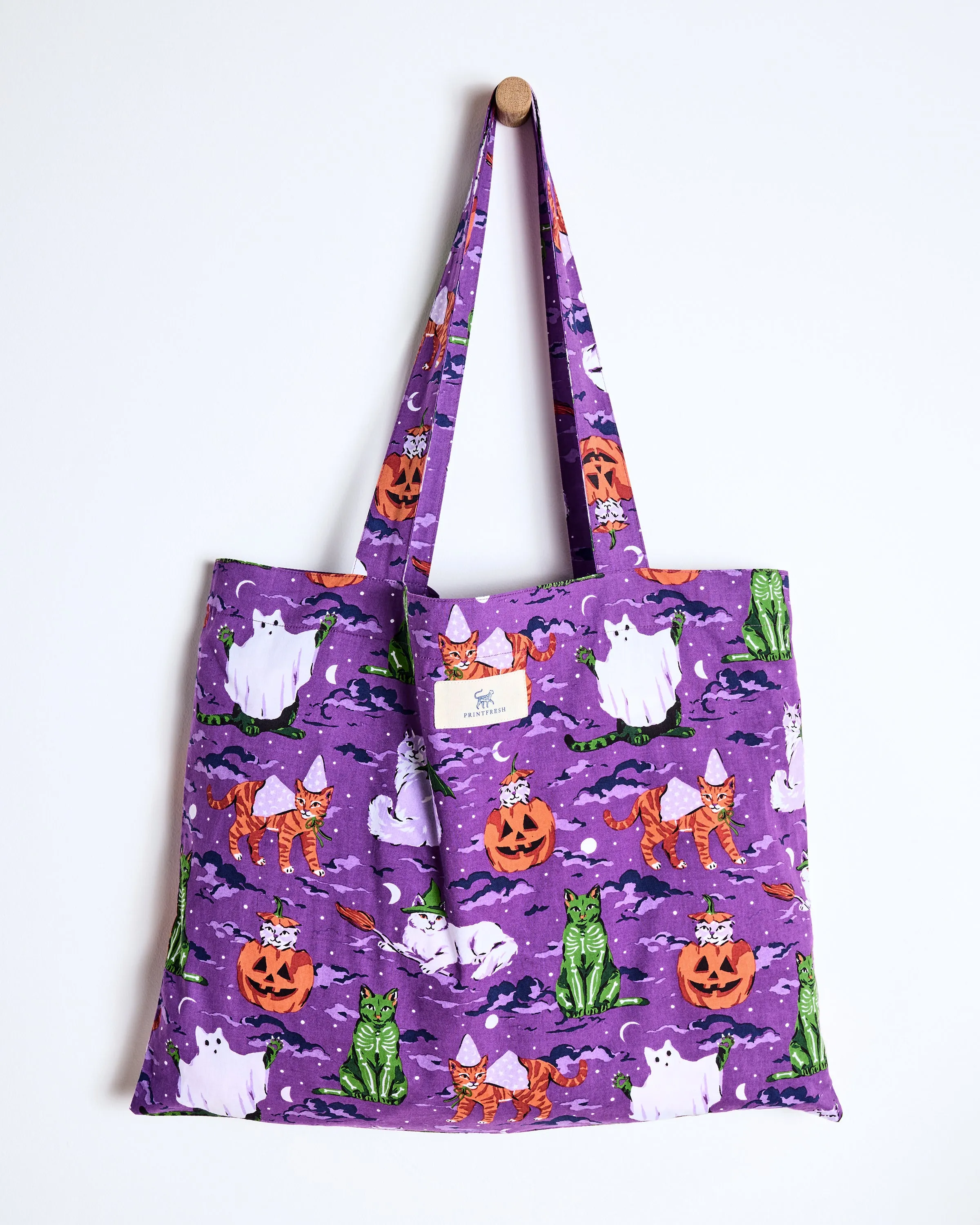 Halloween House Cats - Go To Tote - Purple Tonic sold by Printfresh product image thumbnail 3