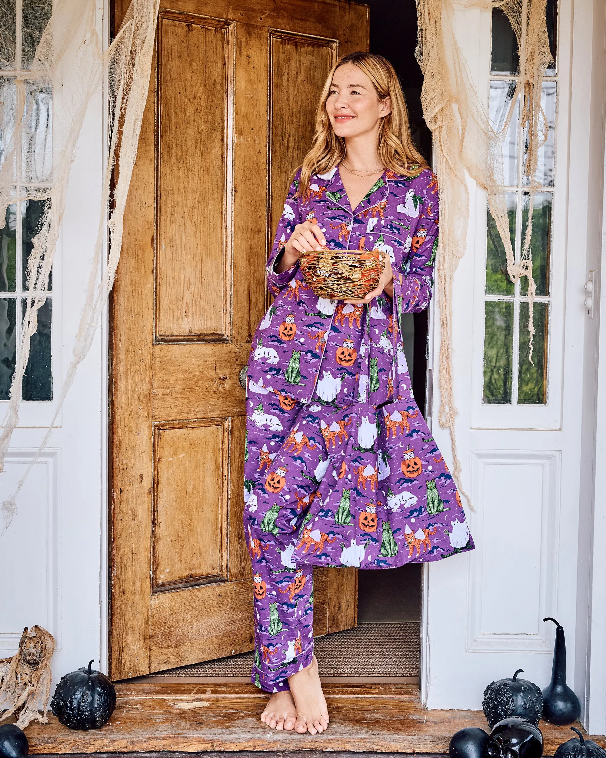 Halloween House Cats - Go To Tote - Purple Tonic sold by Printfresh product image thumbnail 2