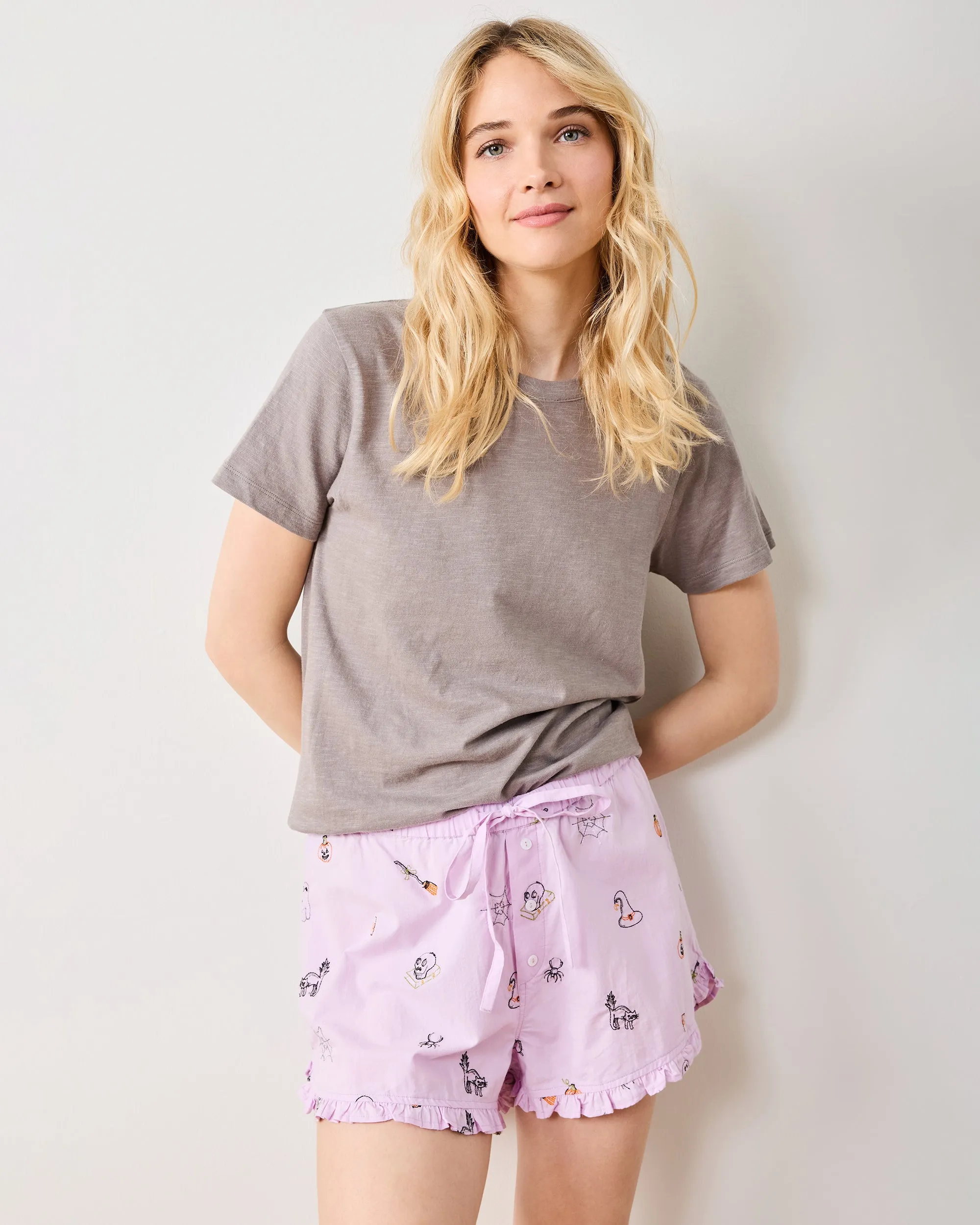 October Traditions - Ruffle Shorts - Purple Spell sold by Printfresh product image thumbnail 2