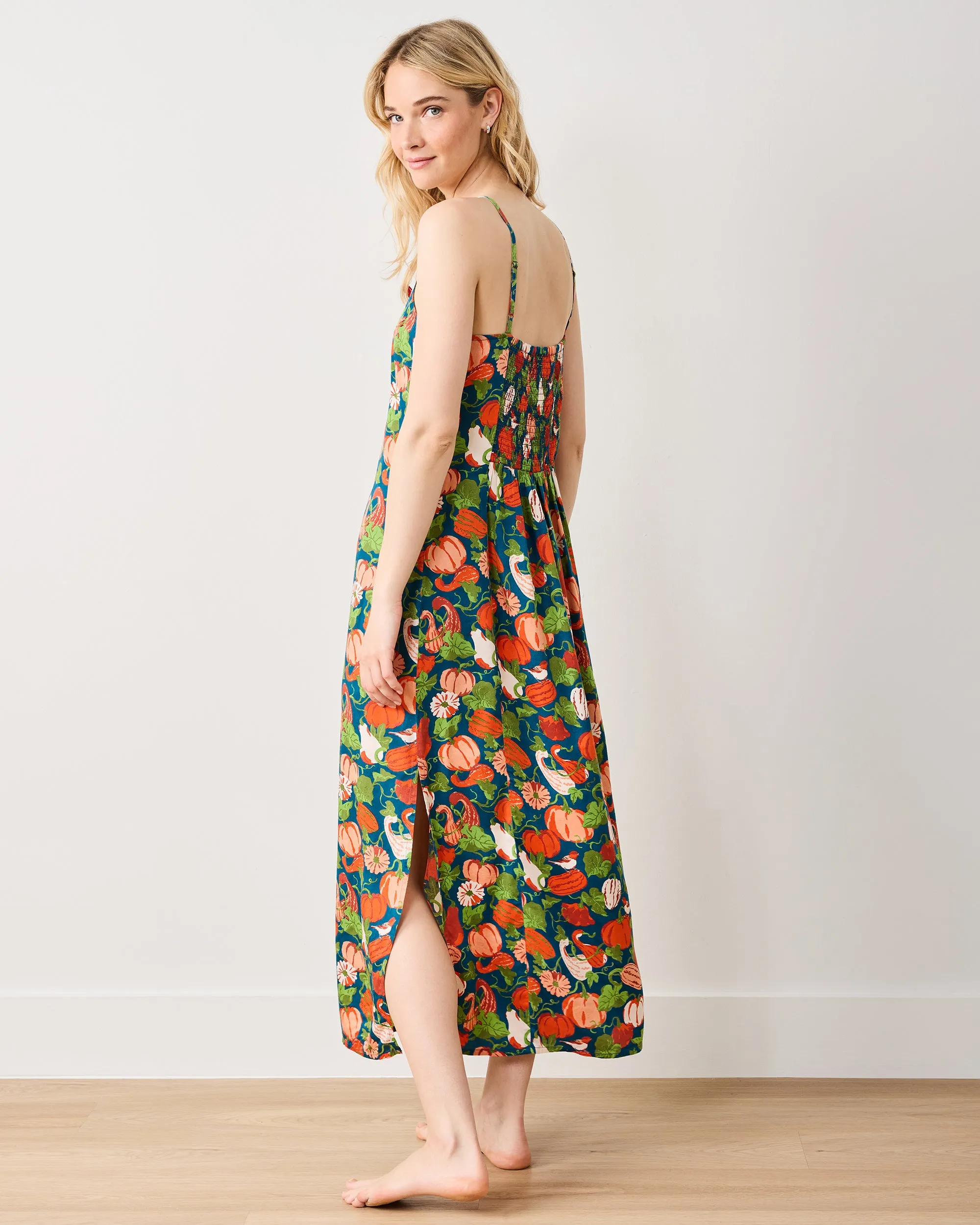 Pumpkin Patch - Eco Satin Chic to Sleep Nightie - Midnight Harvest sold by Printfresh product image thumbnail 5